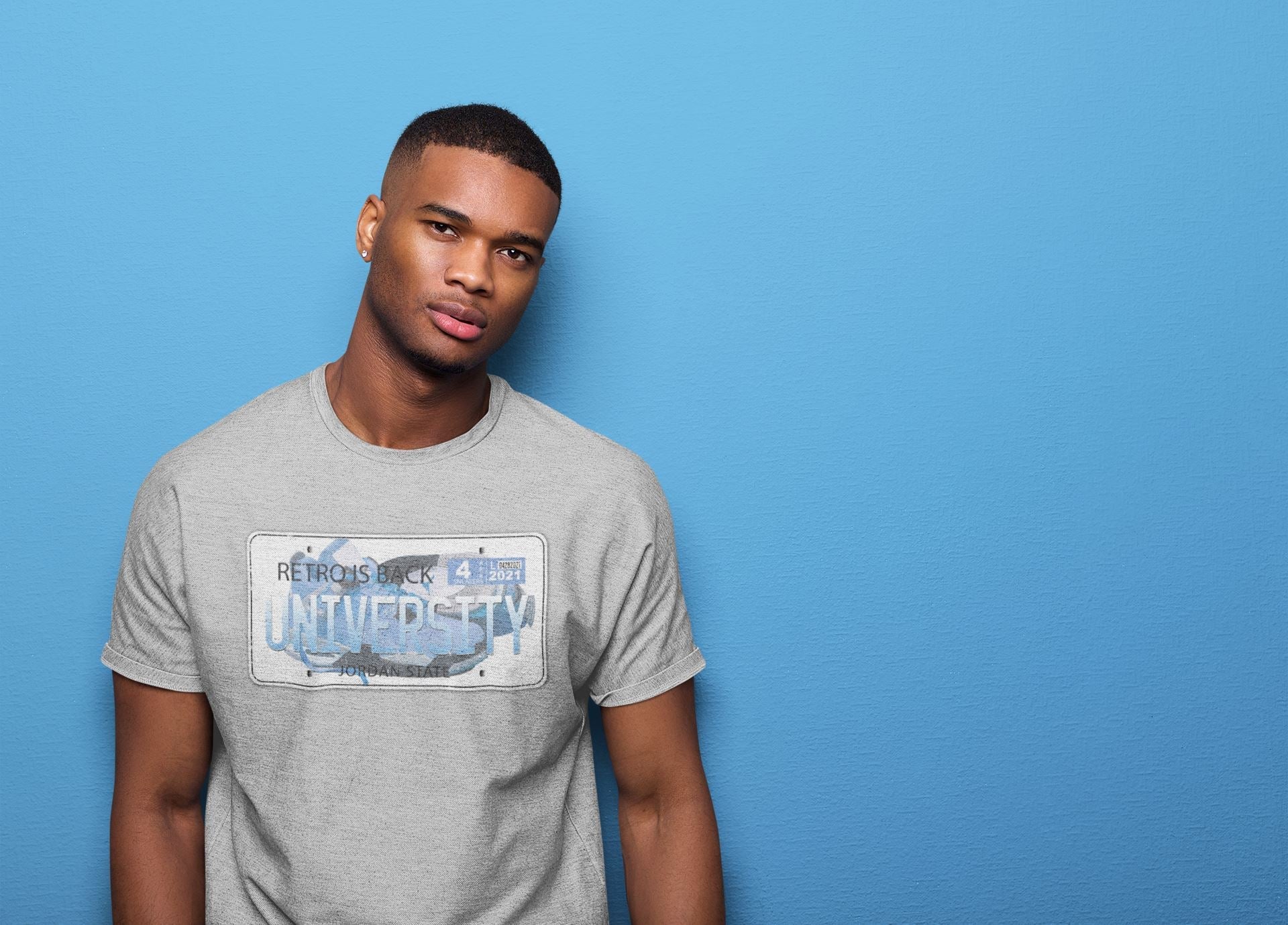 Jordan Plate Unisex Tops - Air Jordan 4 University Blue
