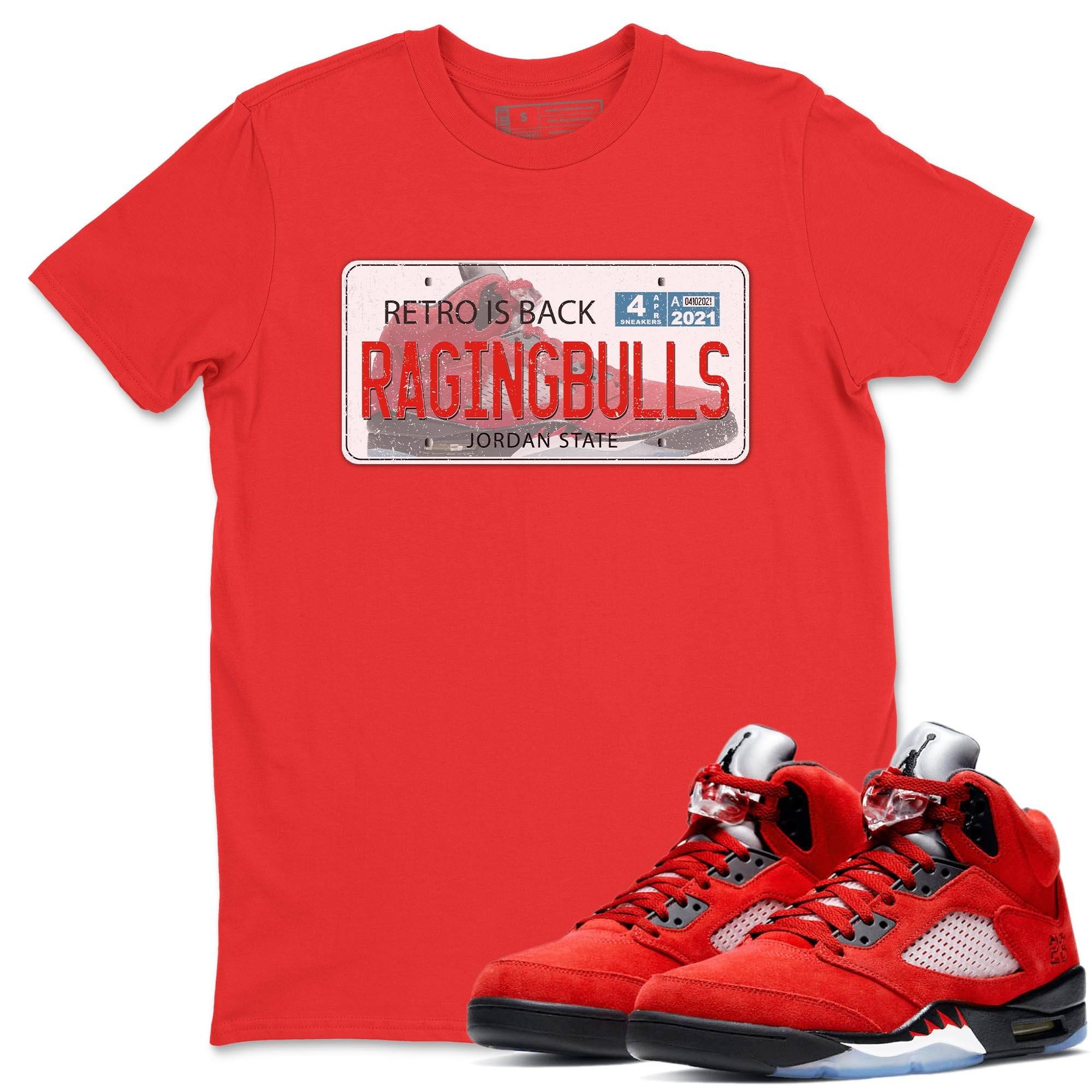 Jordan Plate Unisex Tops - Air Jordan 5 Raging Bull