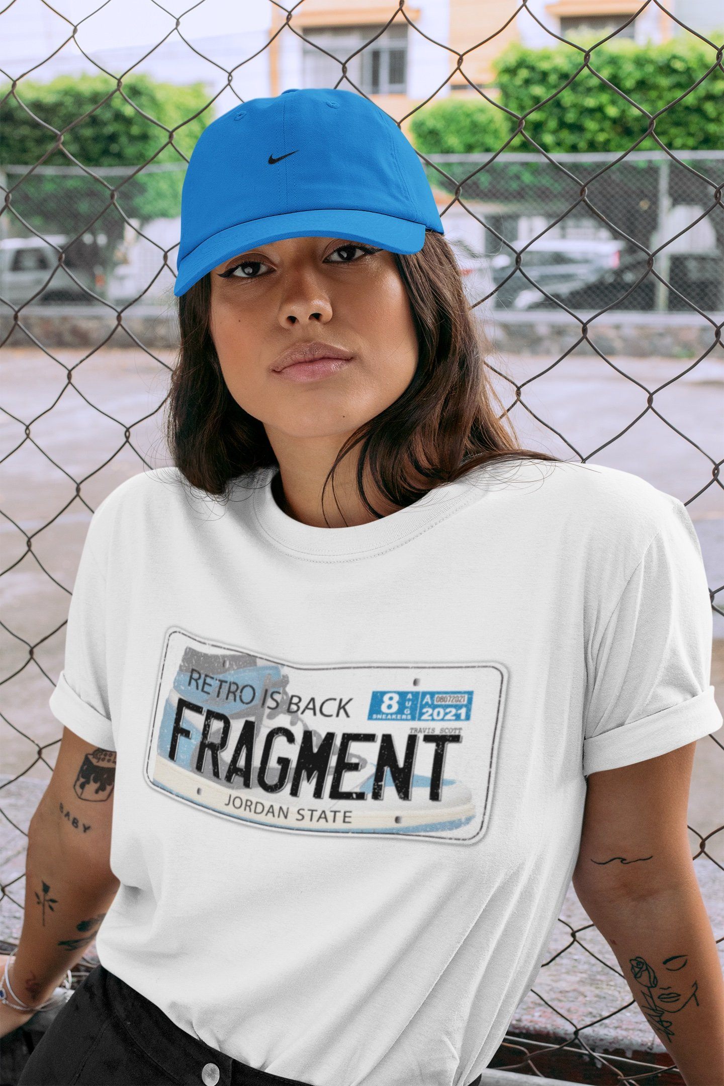 Jordan Plate Unisex Tops - Air Jordan 1 Travis Scott Fragment
