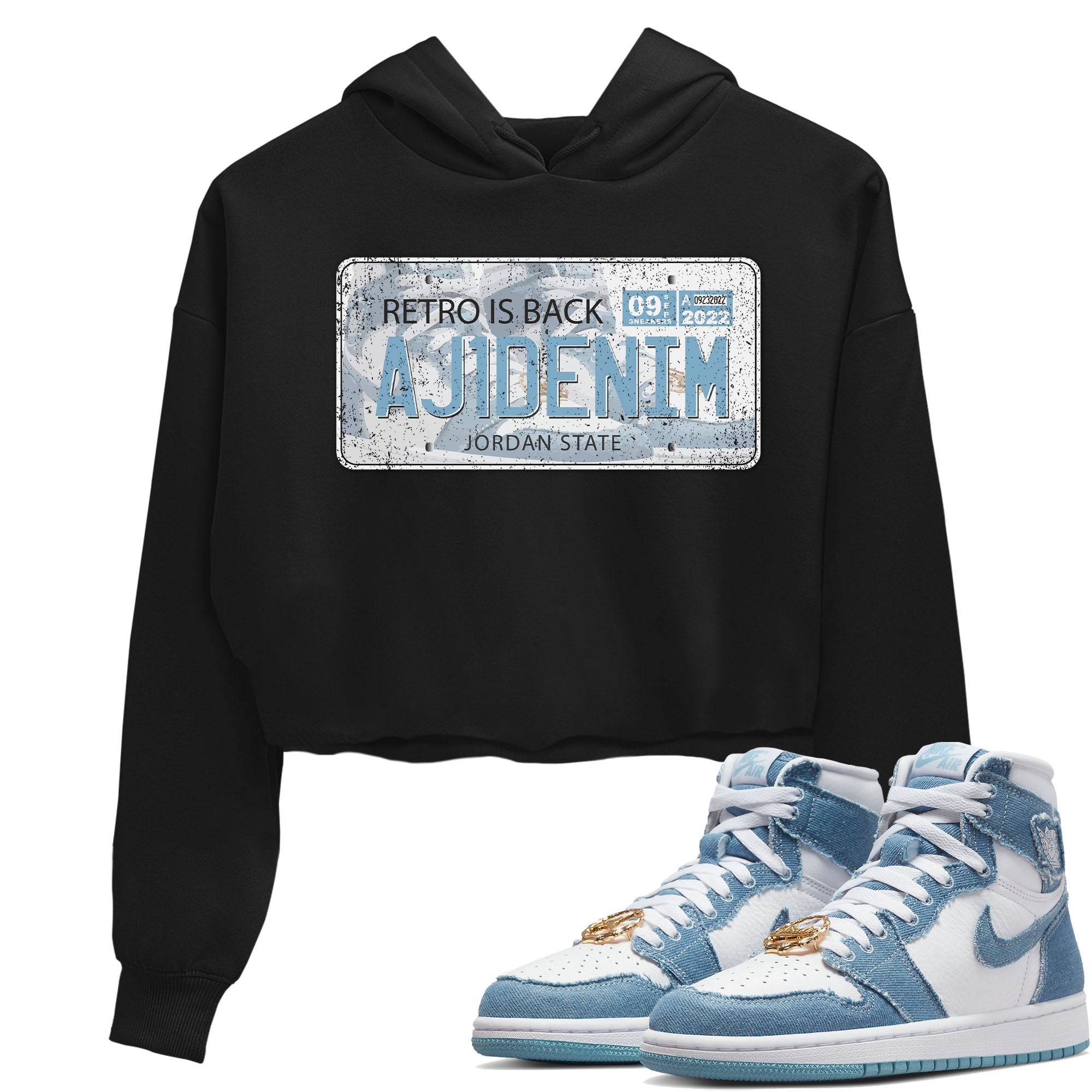 Jordan Plate Women's Tops - Air Jordan 1 Denim