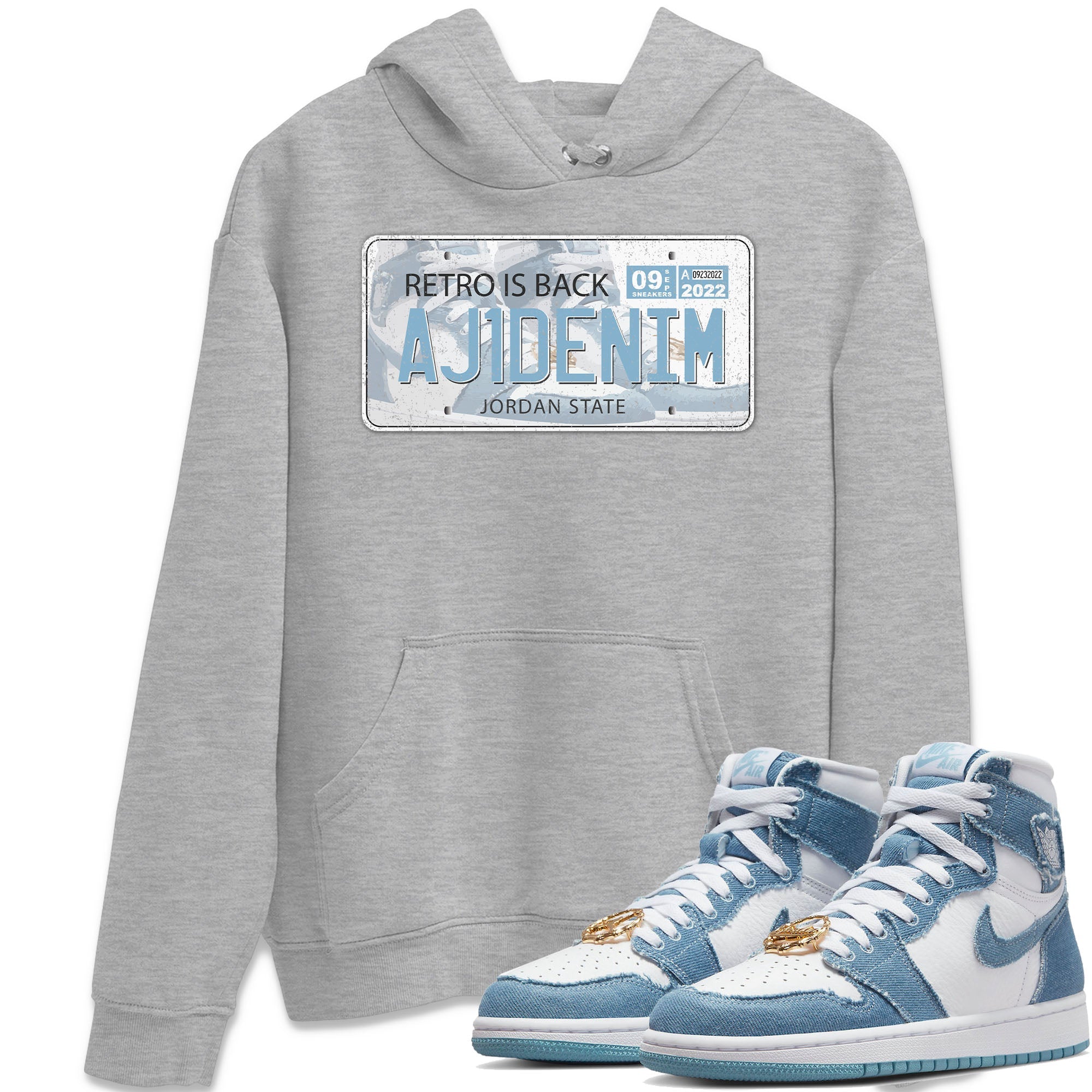 Jordan Plate Unisex Tops - Air Jordan 1 Denim