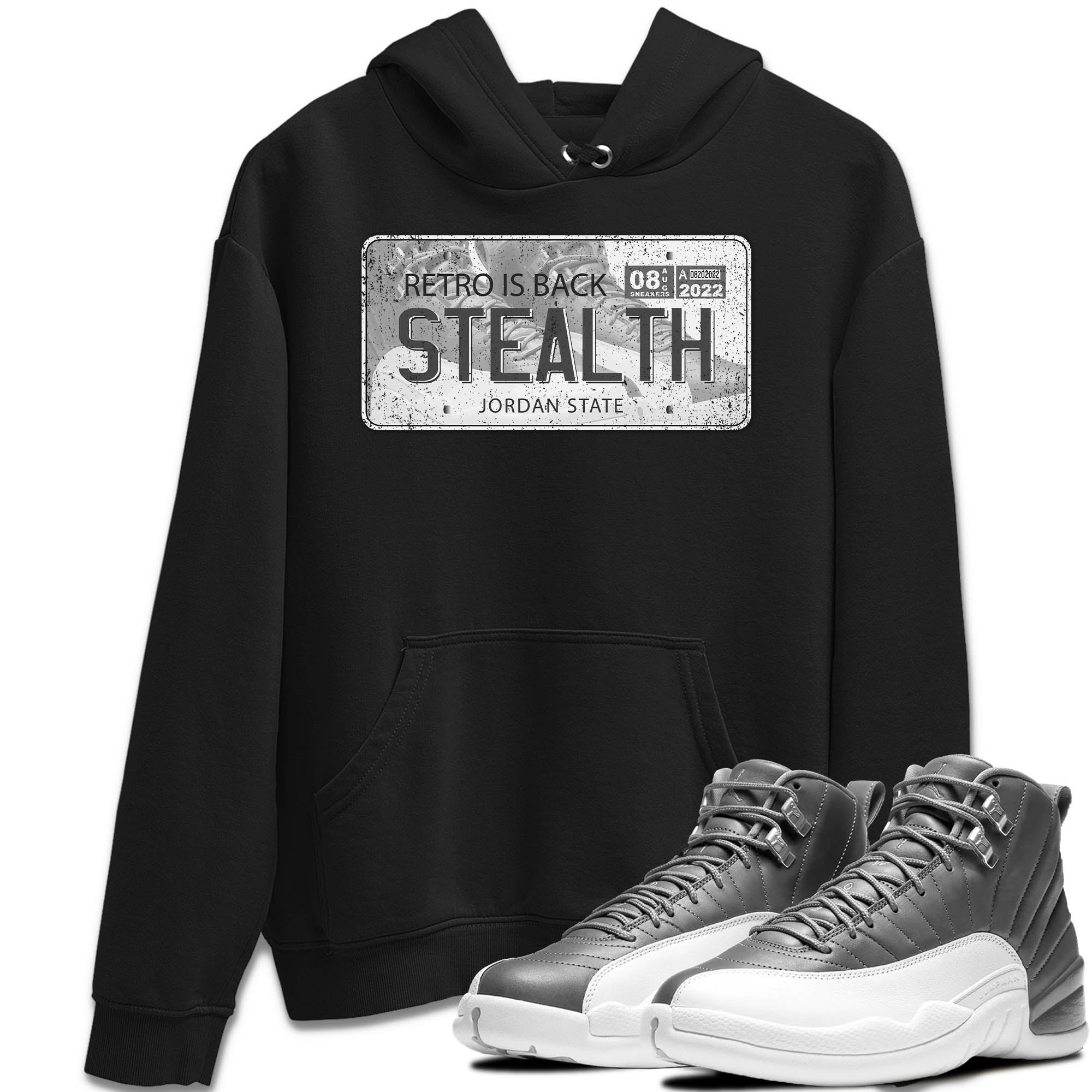 Jordan Plate Unisex Tops - Air Jordan 12 Stealth