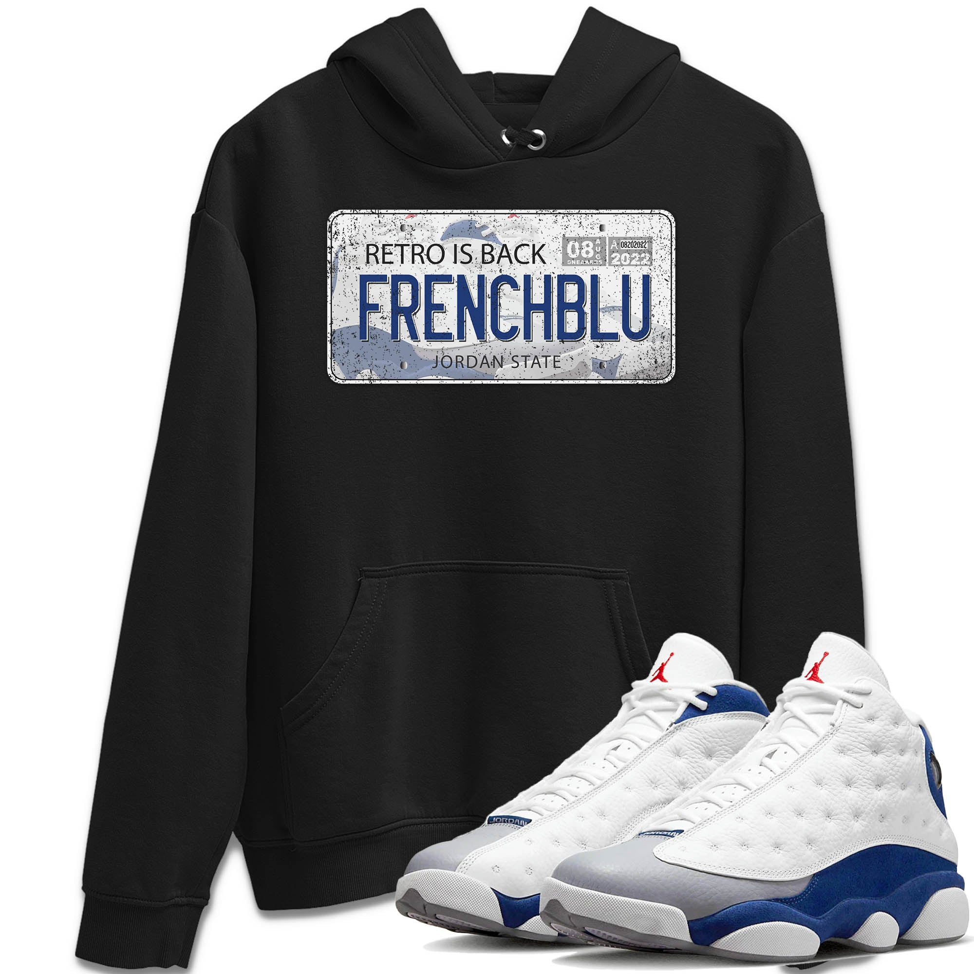 Jordan Plate Unisex Tops - Air Jordan 13 French Blue