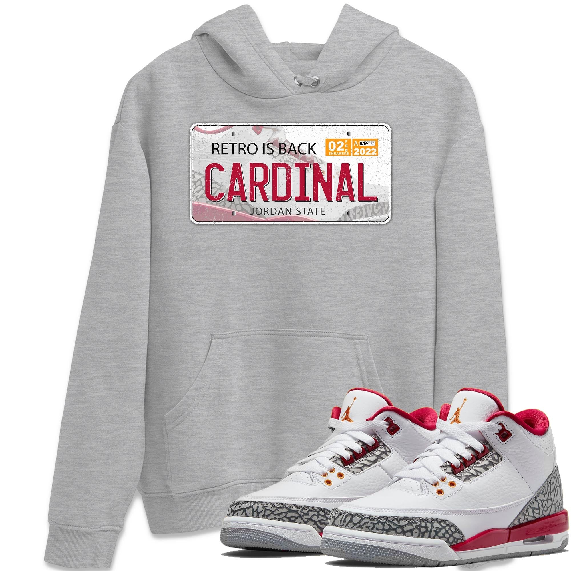 Jordan Plate Unisex Tops - Air Jordan 3 Cardinal