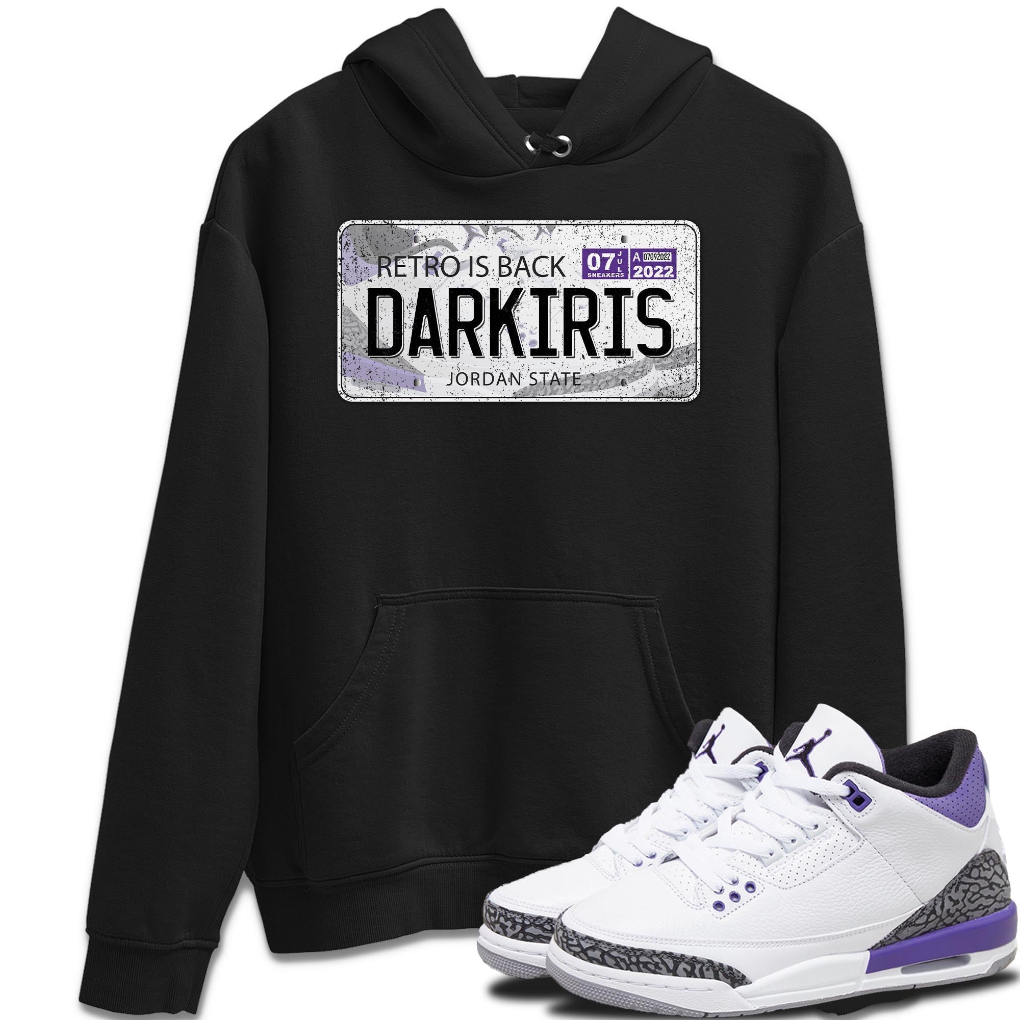 Jordan Plate Unisex Tops - Air Jordan 3 Dark Iris