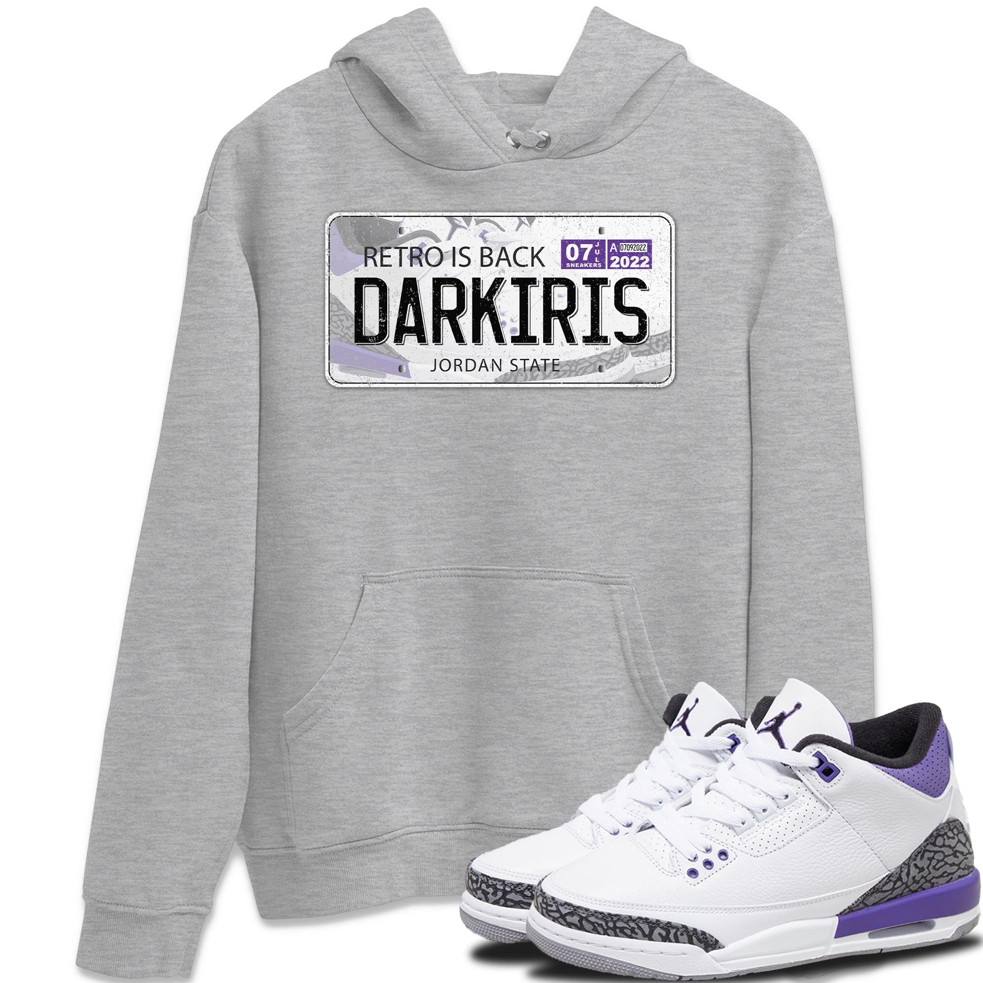 Jordan Plate Unisex Tops - Air Jordan 3 Dark Iris