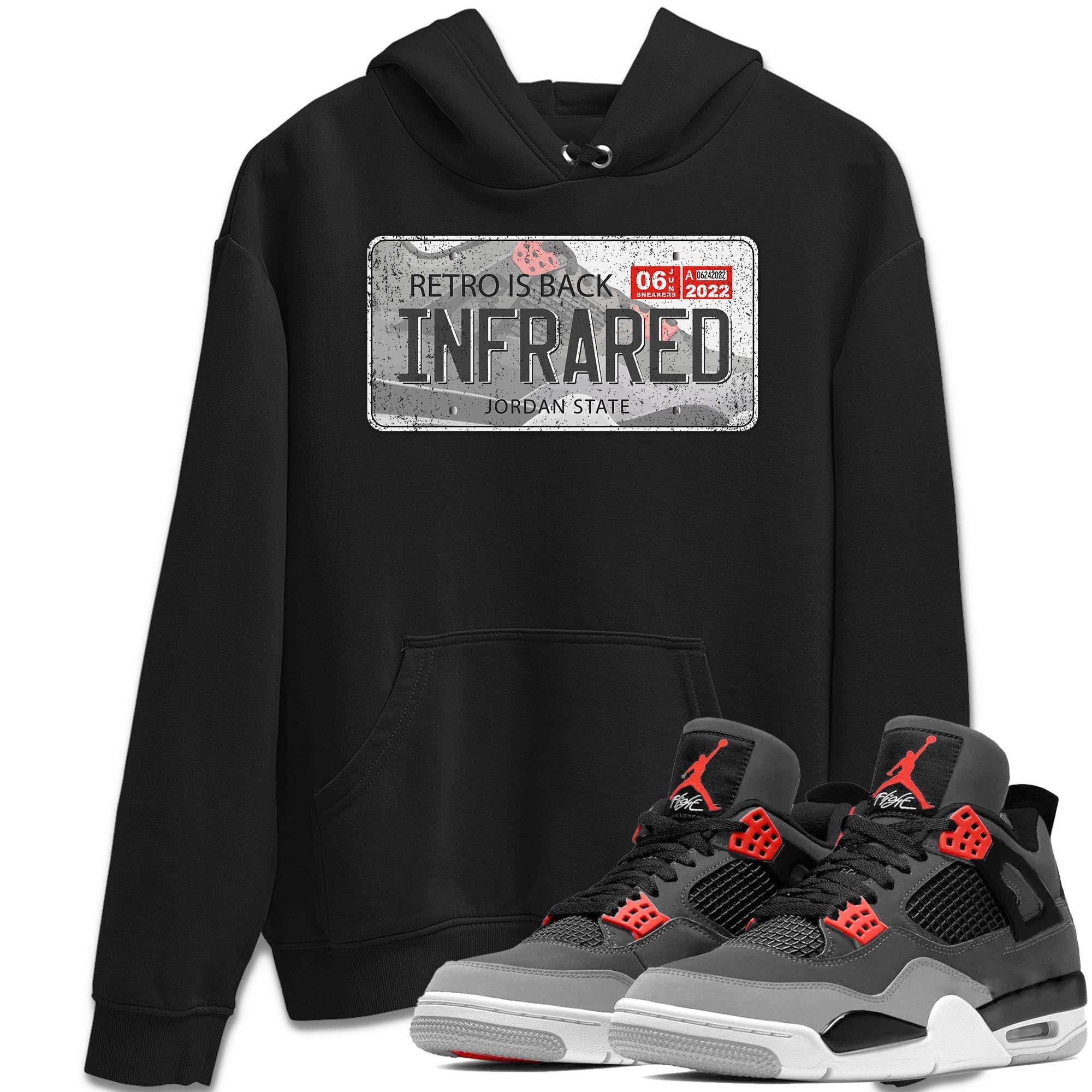 Jordan Plate Unisex Tops - Air Jordan 4 Infrared