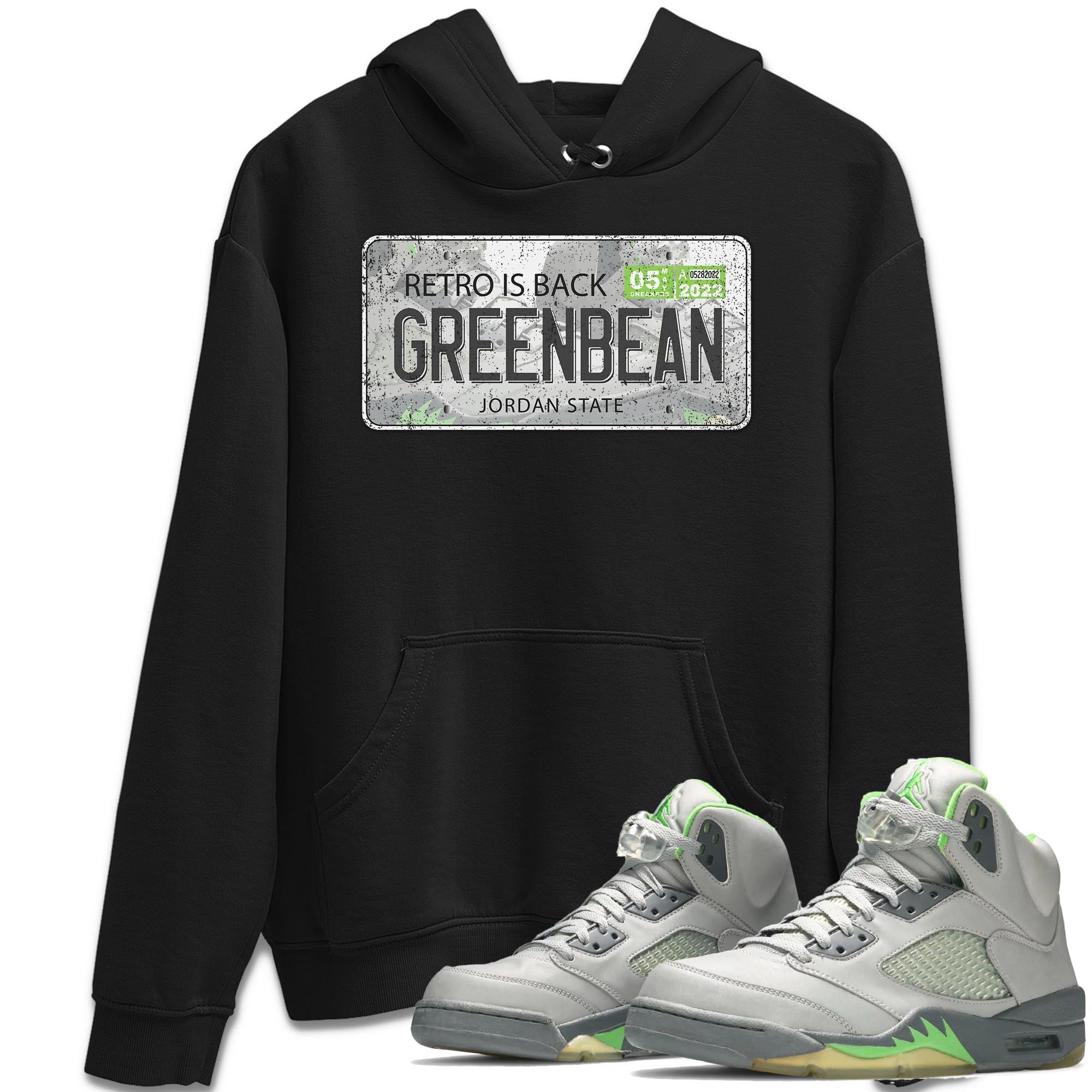 Jordan Plate Unisex Tops - Air Jordan 5 Green Bean