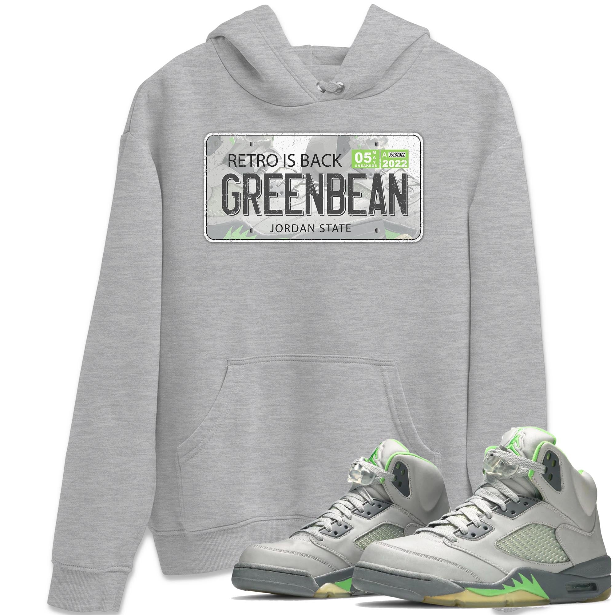Jordan Plate Unisex Tops - Air Jordan 5 Green Bean