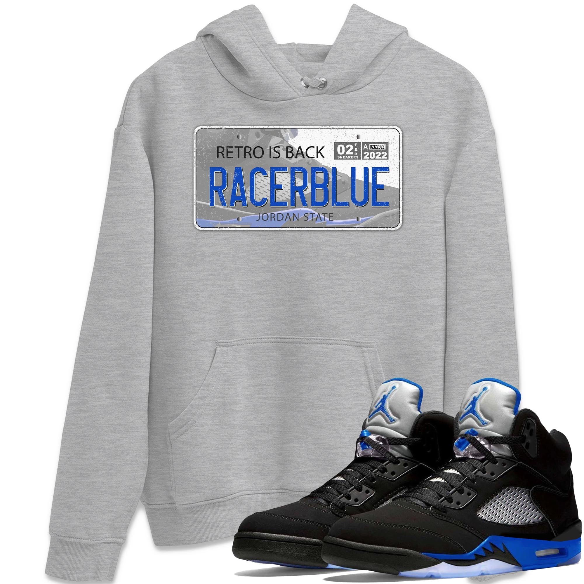 Jordan Plate Unisex Tops - Air Jordan 5 Racer Blue