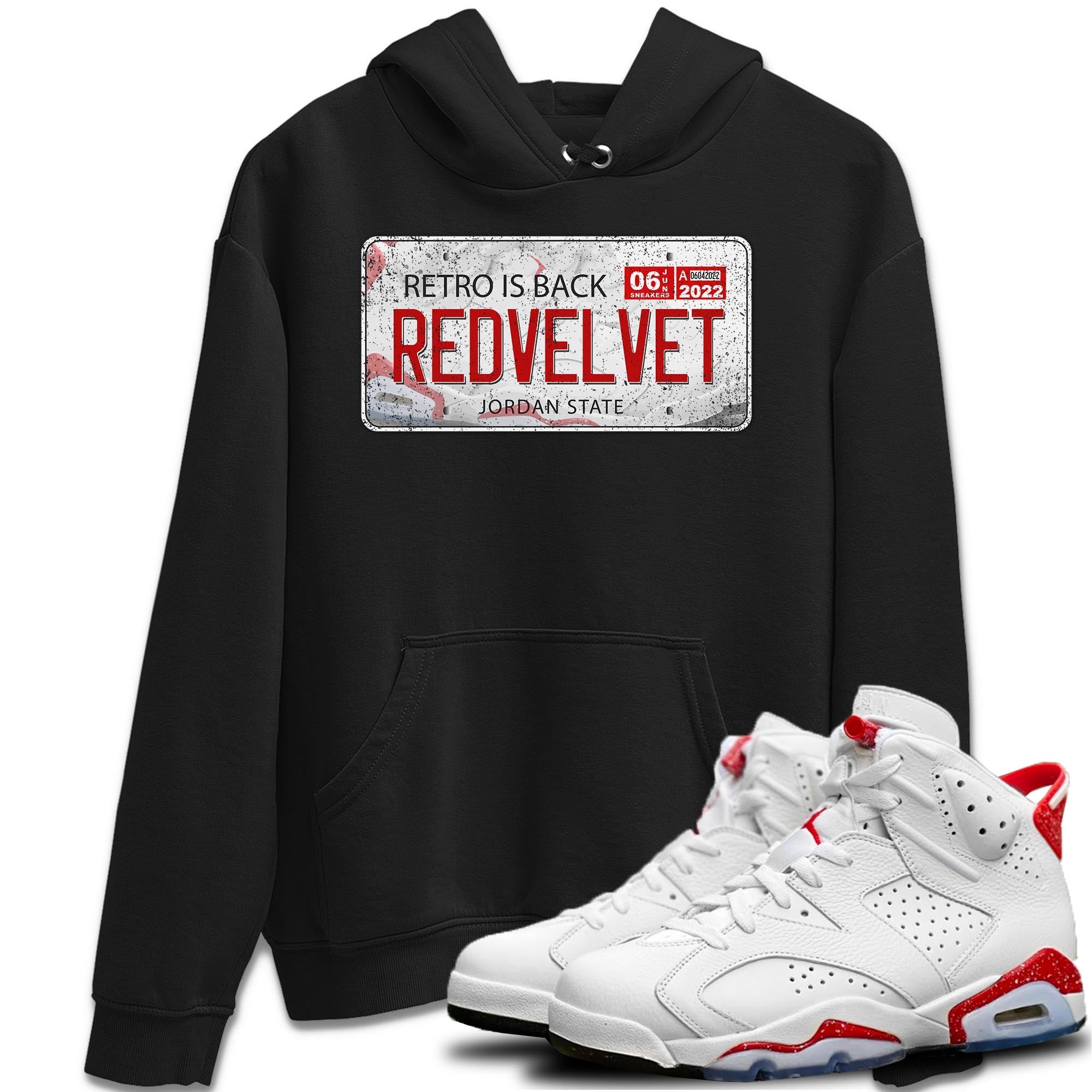 Jordan Plate Unisex Tops - Air Jordan 6 Red Velvet Cookies