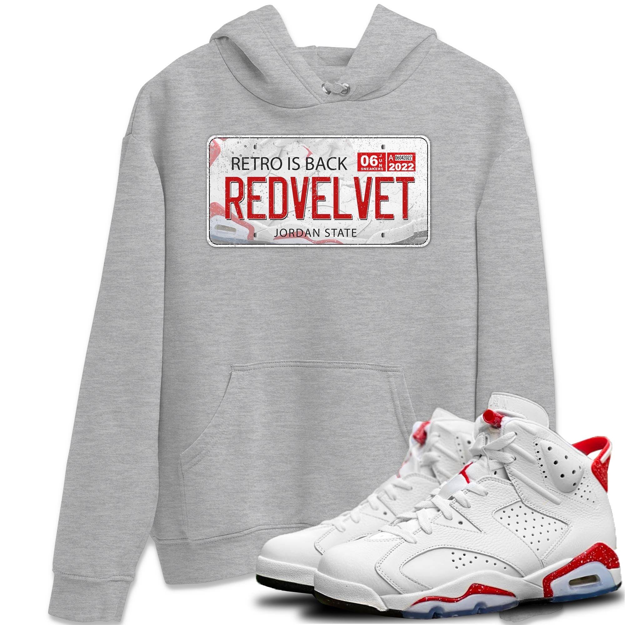 Jordan Plate Unisex Tops - Air Jordan 6 Red Velvet Cookies