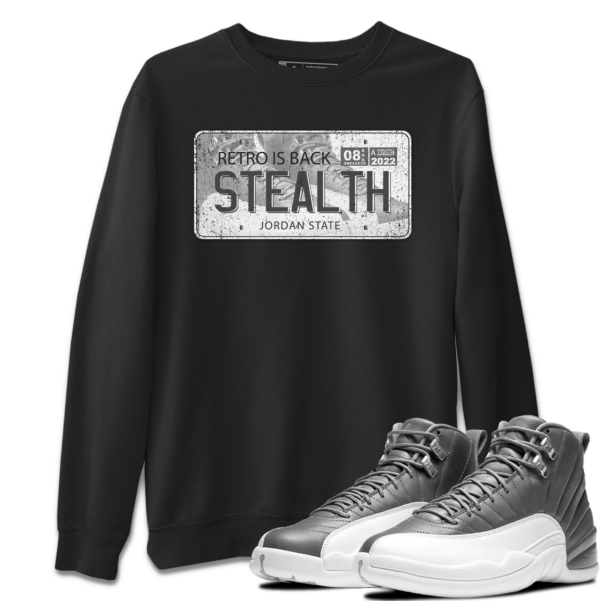 Jordan Plate Unisex Tops - Air Jordan 12 Stealth