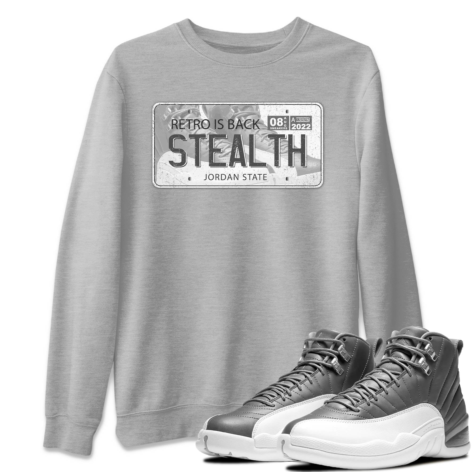 Jordan Plate Unisex Tops - Air Jordan 12 Stealth