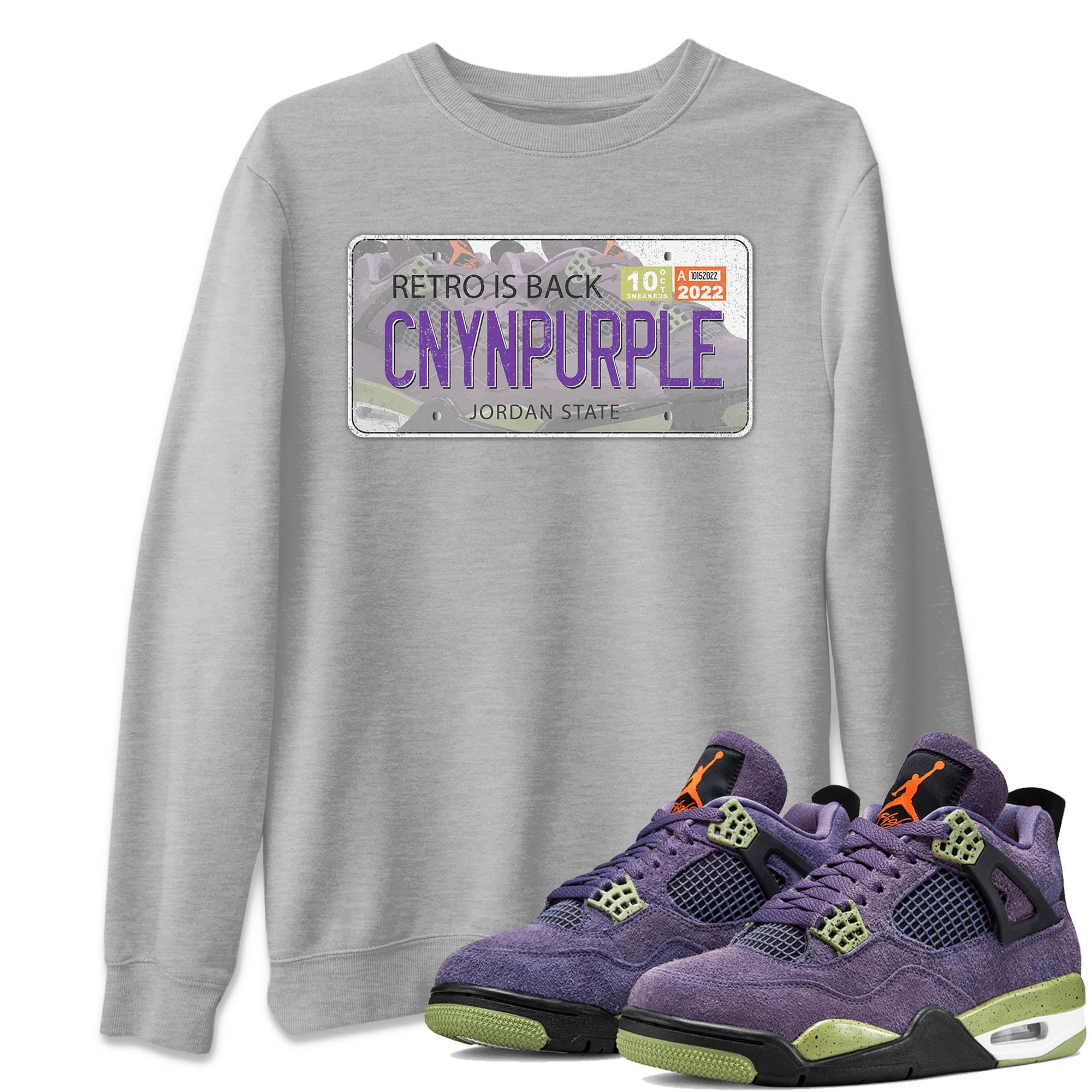 Jordan Plate Unisex Tops - Air Jordan 4 Canyon Purple