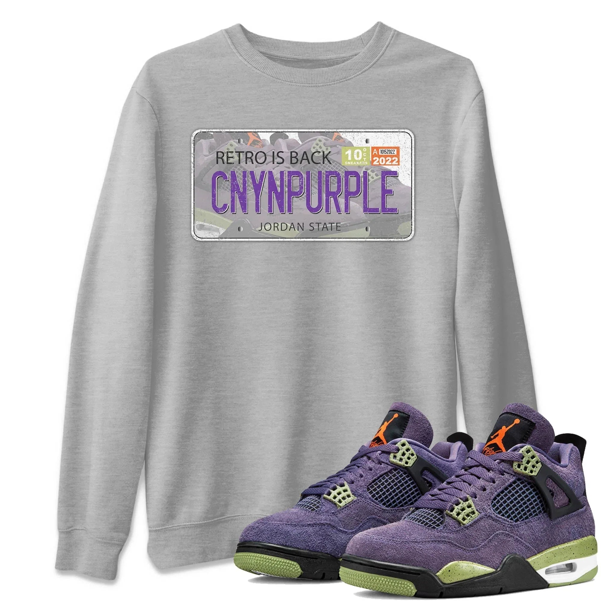 Jordan Plate Unisex Tops - Air Jordan 4 Canyon Purple