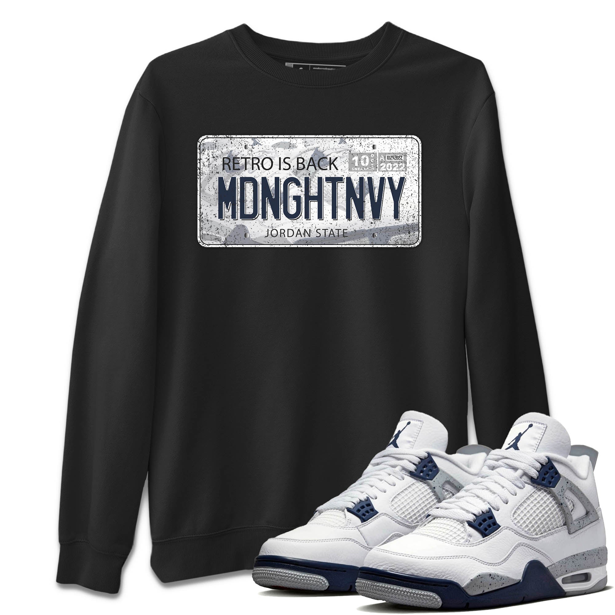 Jordan Plate Unisex Tops - Air Jordan 4 Midnight Navy