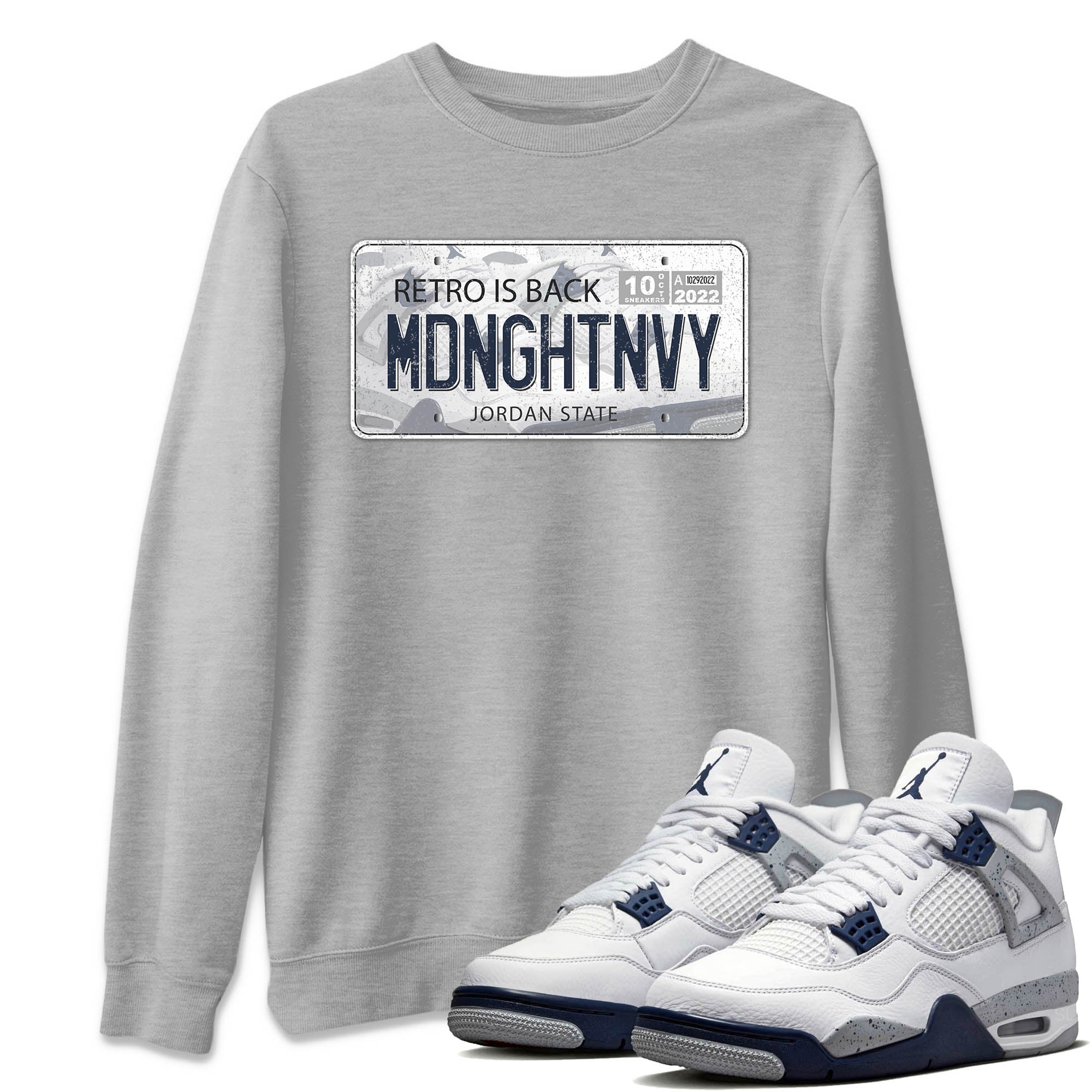 Jordan Plate Unisex Tops - Air Jordan 4 Midnight Navy