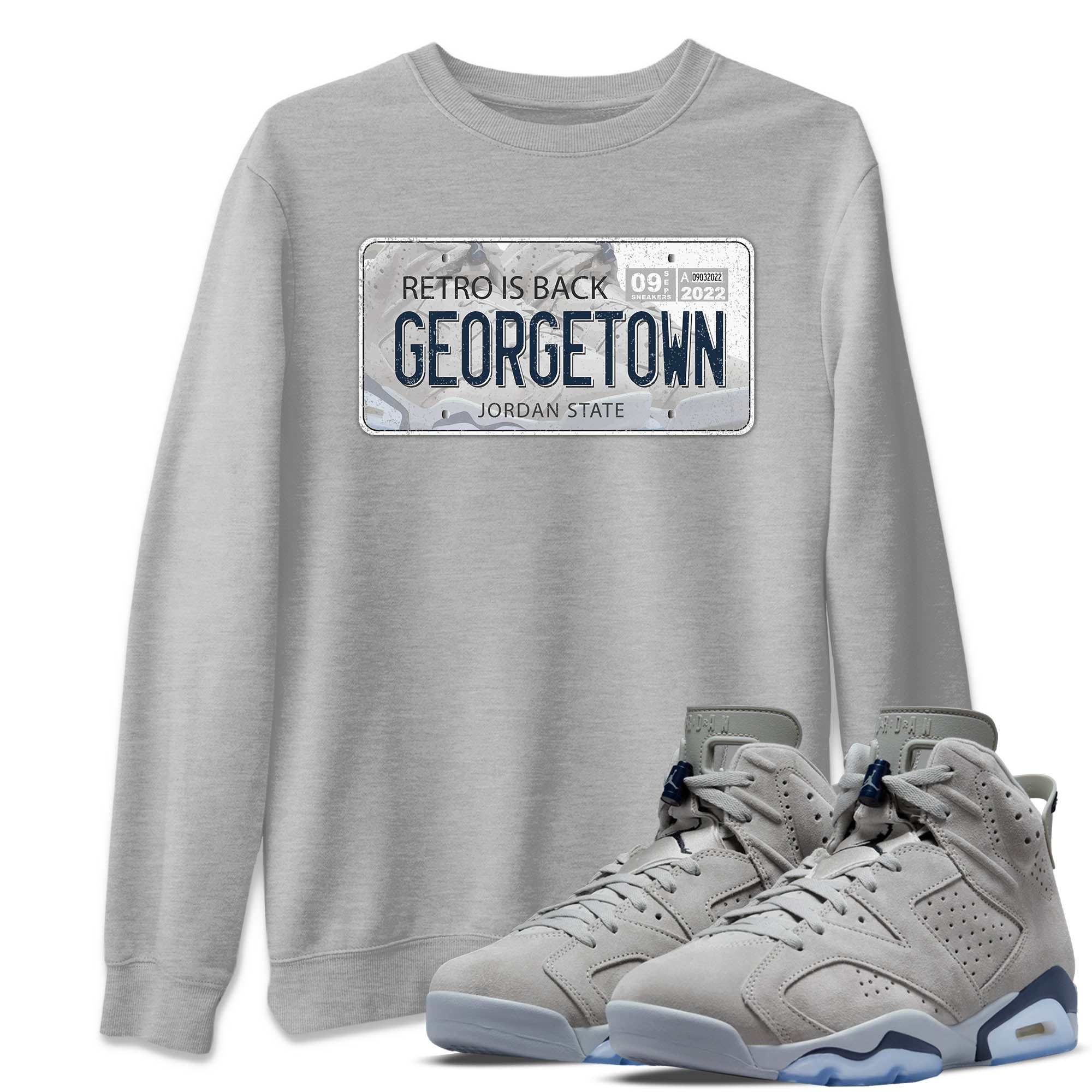 Jordan Plate Unisex Tops - Air Jordan 6 Georgetown