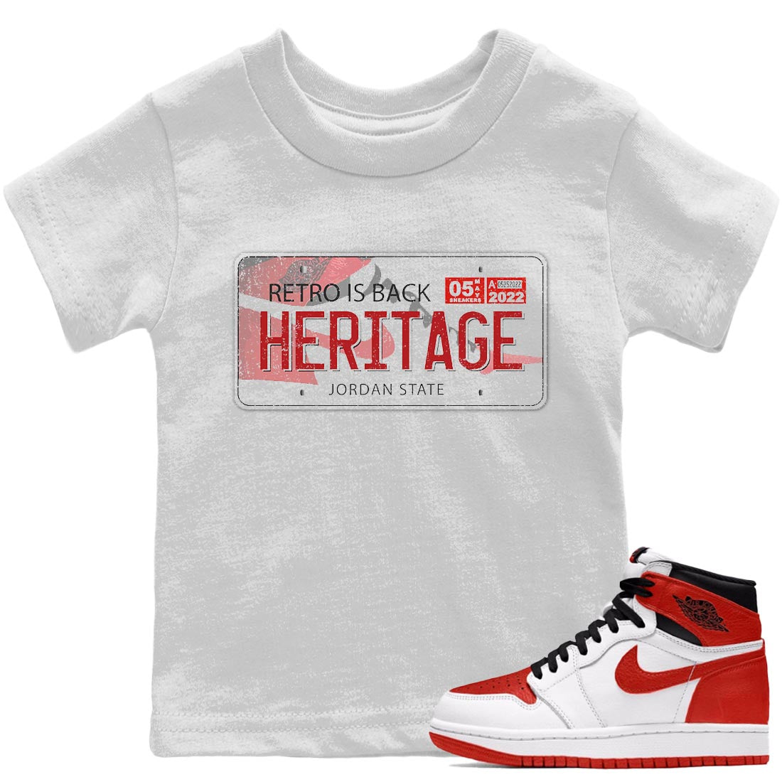 Jordan Plate Kids Tops - Air Jordan 1 Heritage