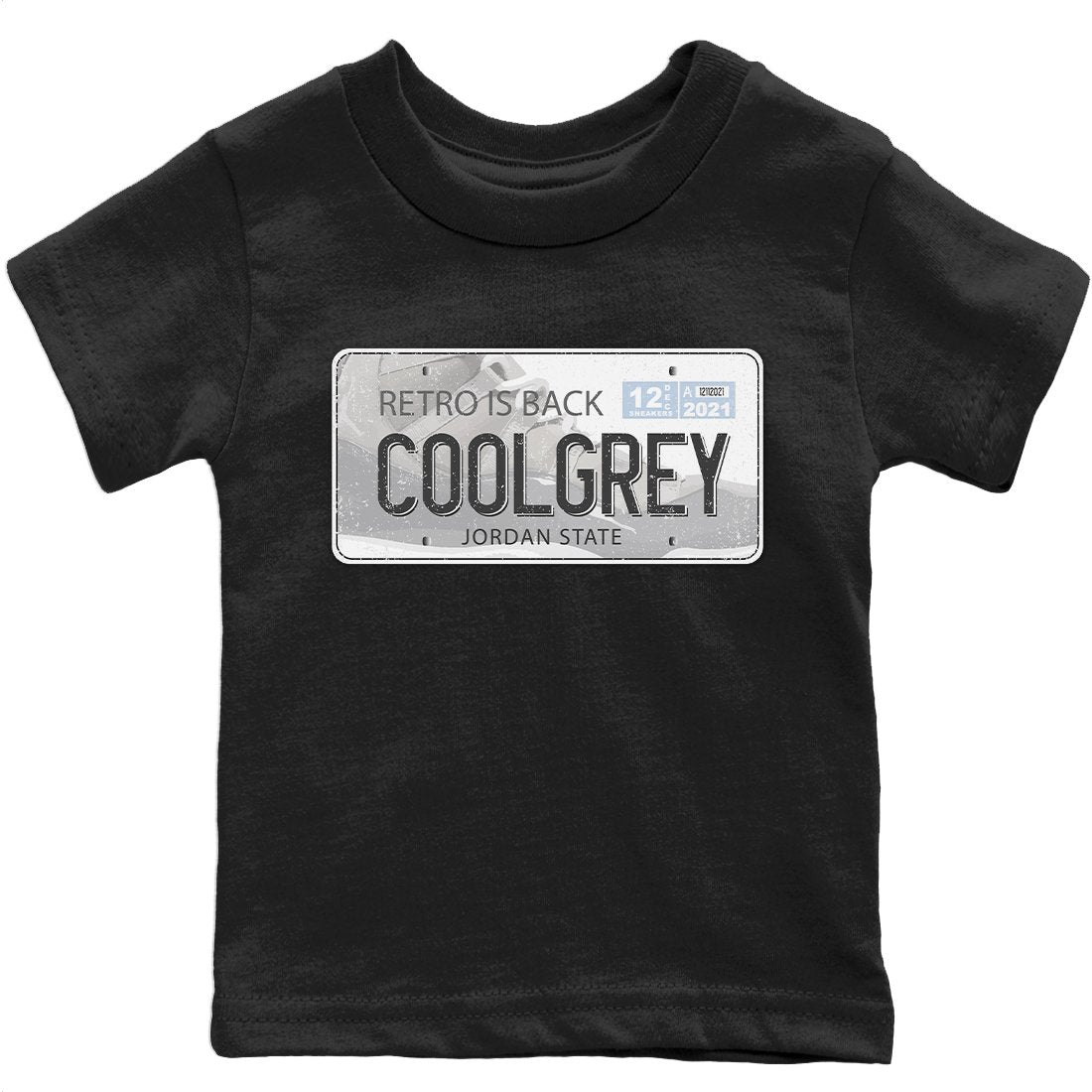 Jordan Plate Kids Tops - Air Jordan 11 Cool Grey
