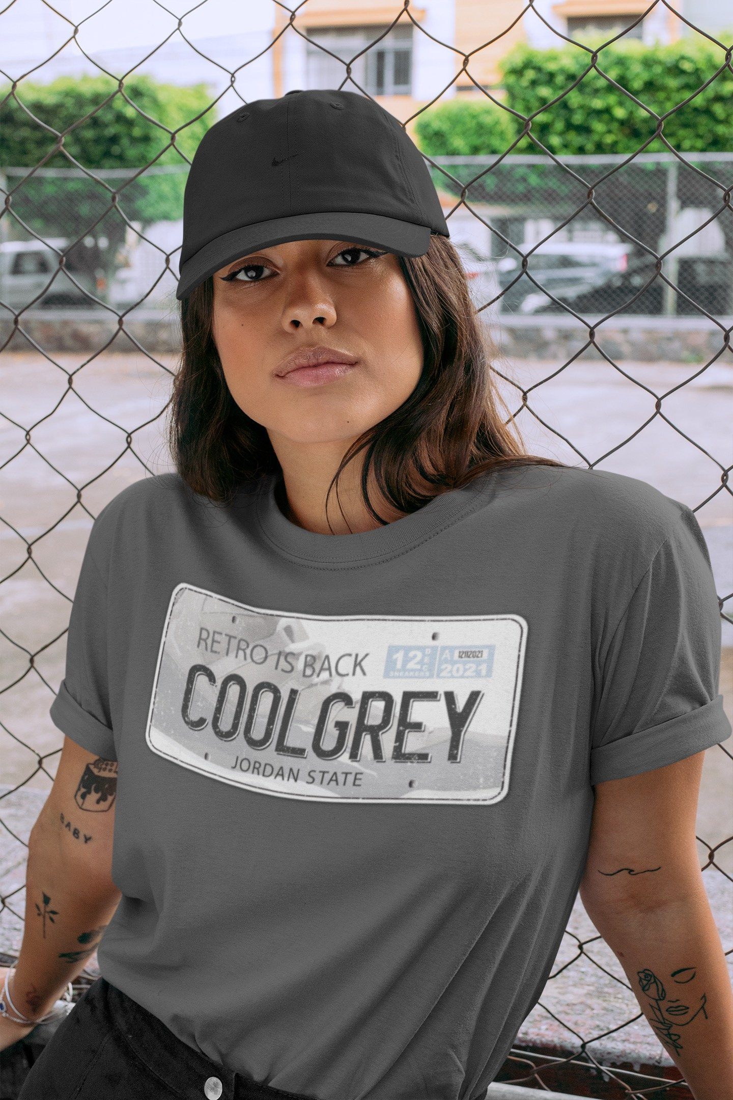Jordan Plate Unisex Tops - Air Jordan 11 Cool Grey