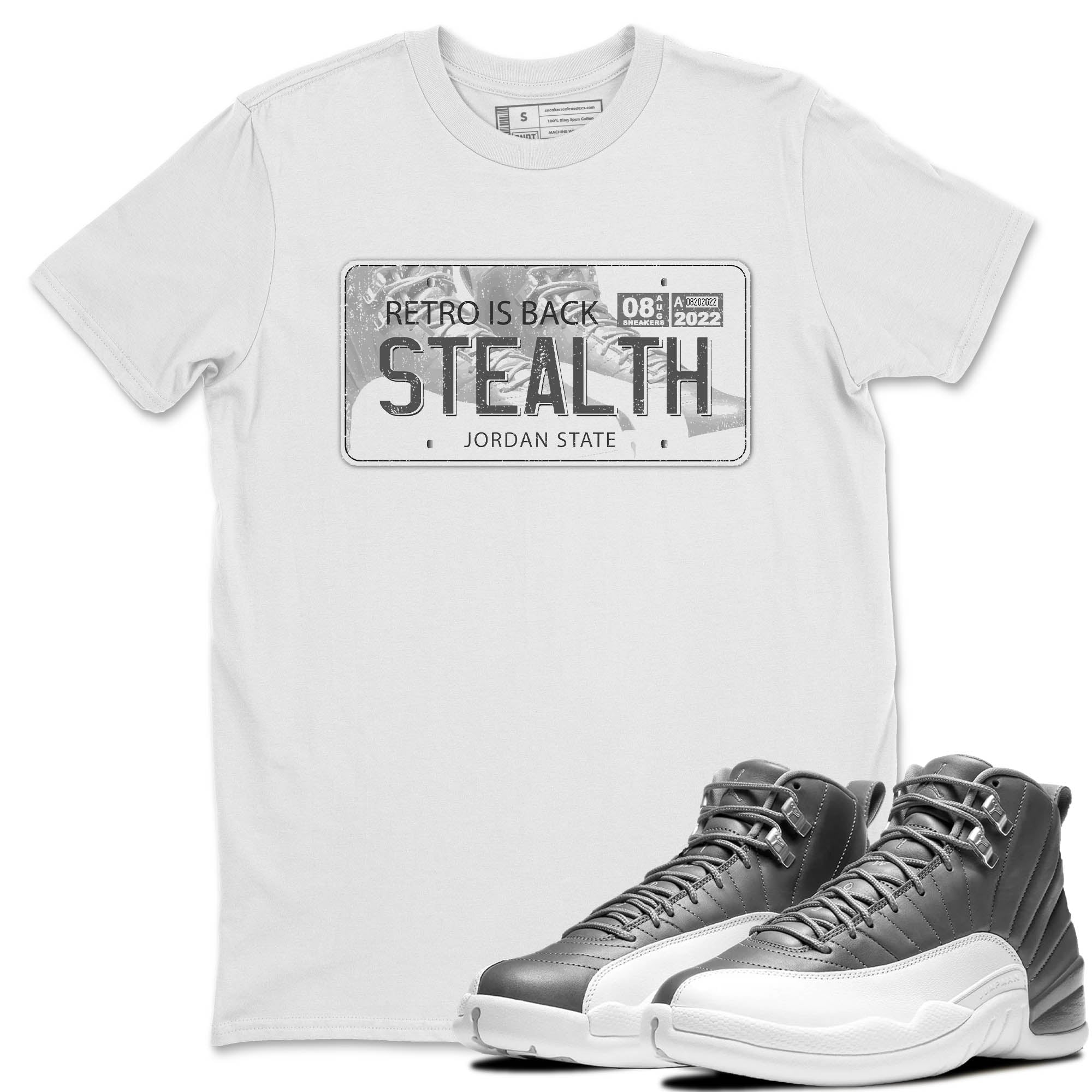 Jordan Plate Unisex Tops - Air Jordan 12 Stealth