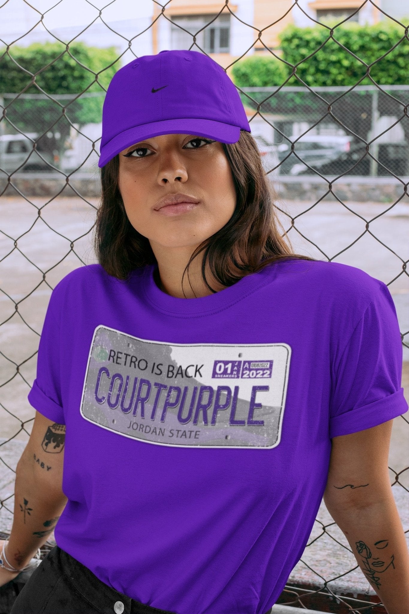Jordan Plate Unisex Tops - Air Jordan 13 Court Purple