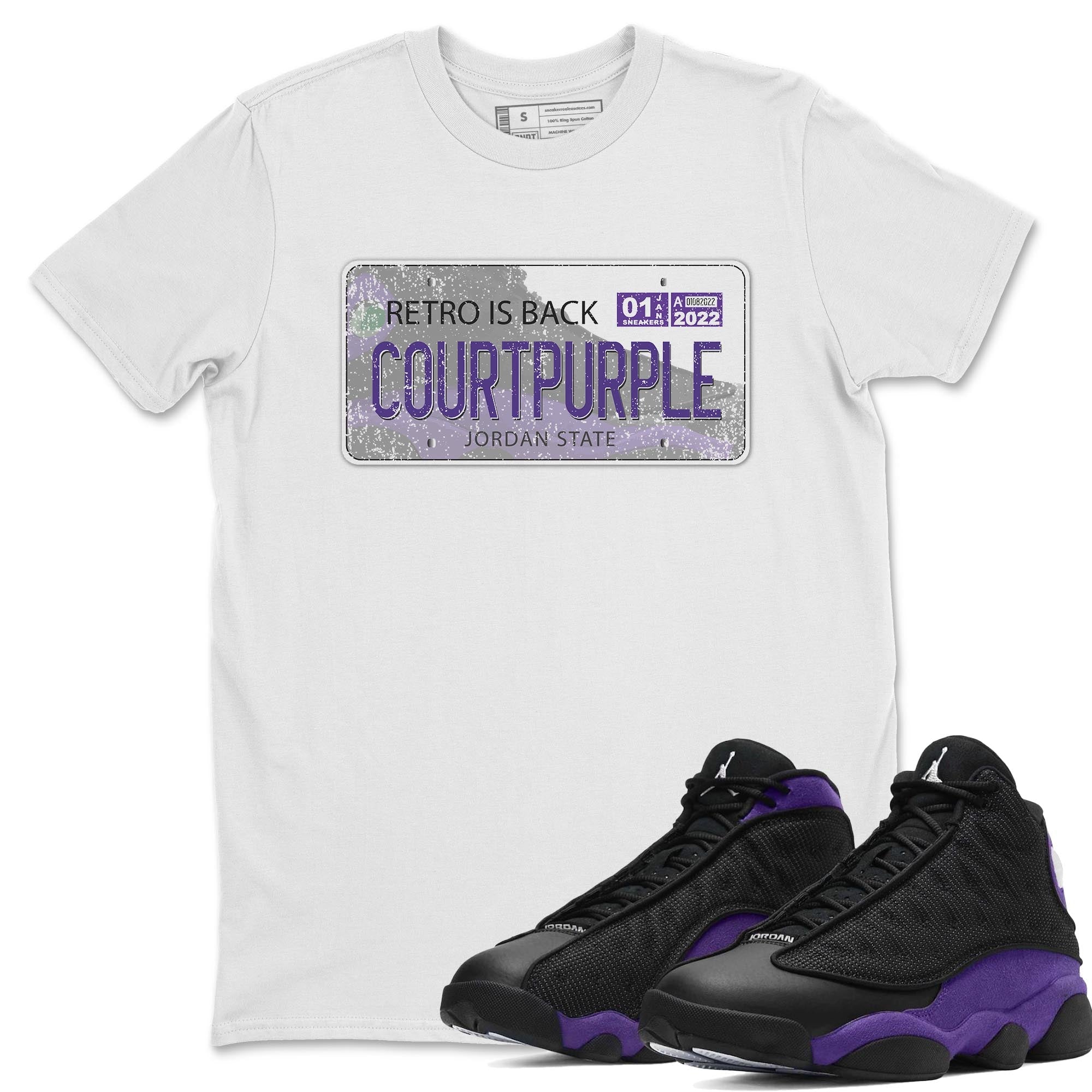 Jordan Plate Unisex Tops - Air Jordan 13 Court Purple