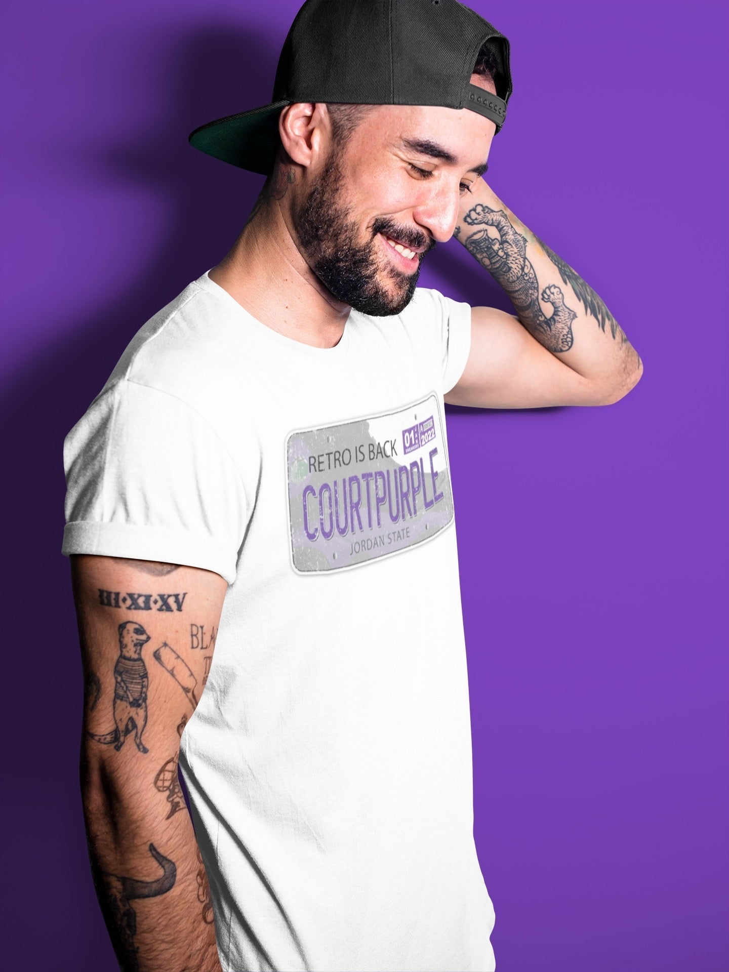 Jordan Plate Unisex Tops - Air Jordan 13 Court Purple