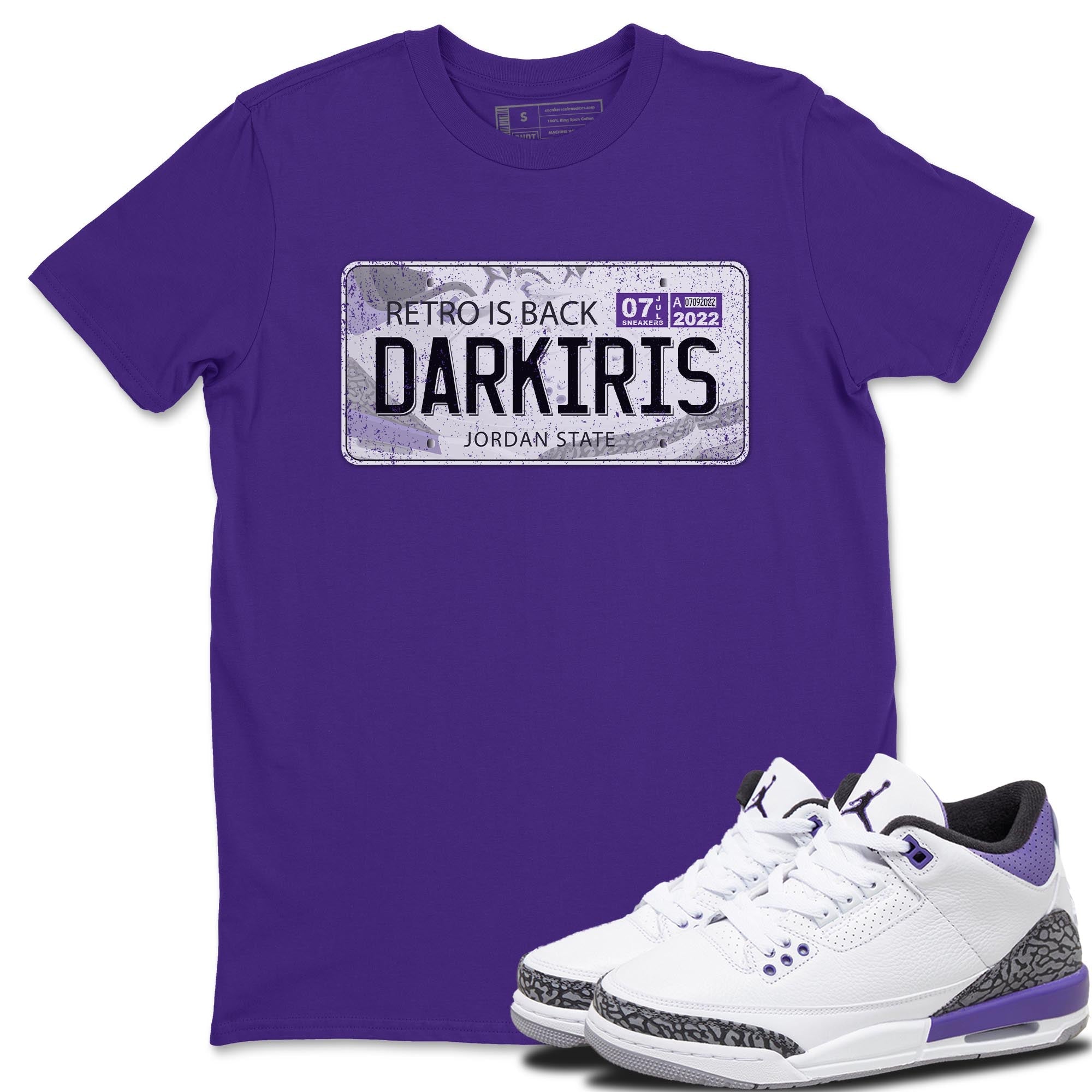 Jordan Plate Unisex Tops - Air Jordan 3 Dark Iris