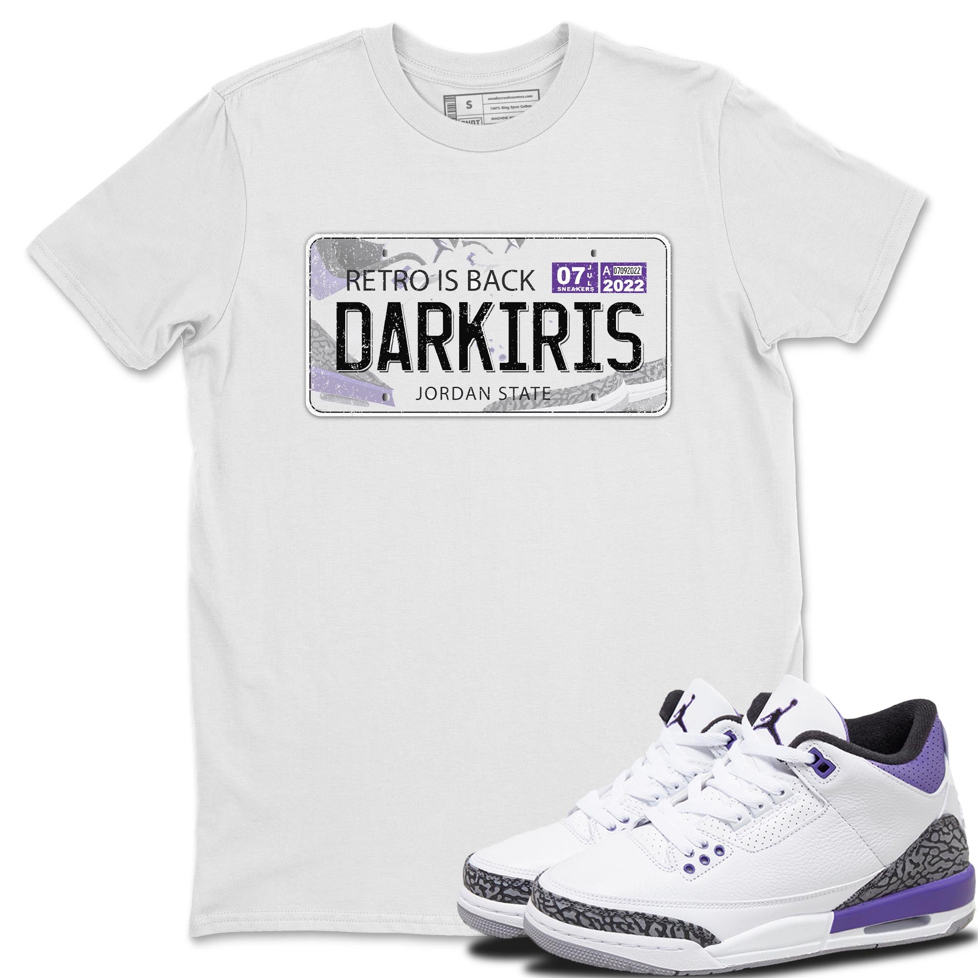 Jordan Plate Unisex Tops - Air Jordan 3 Dark Iris