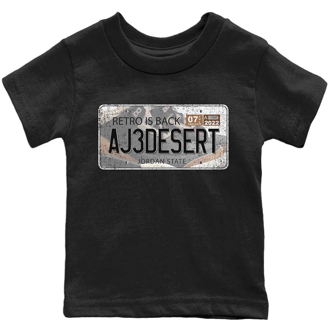 Jordan Plate Kids Tops - Air Jordan 3 Desert Elephant