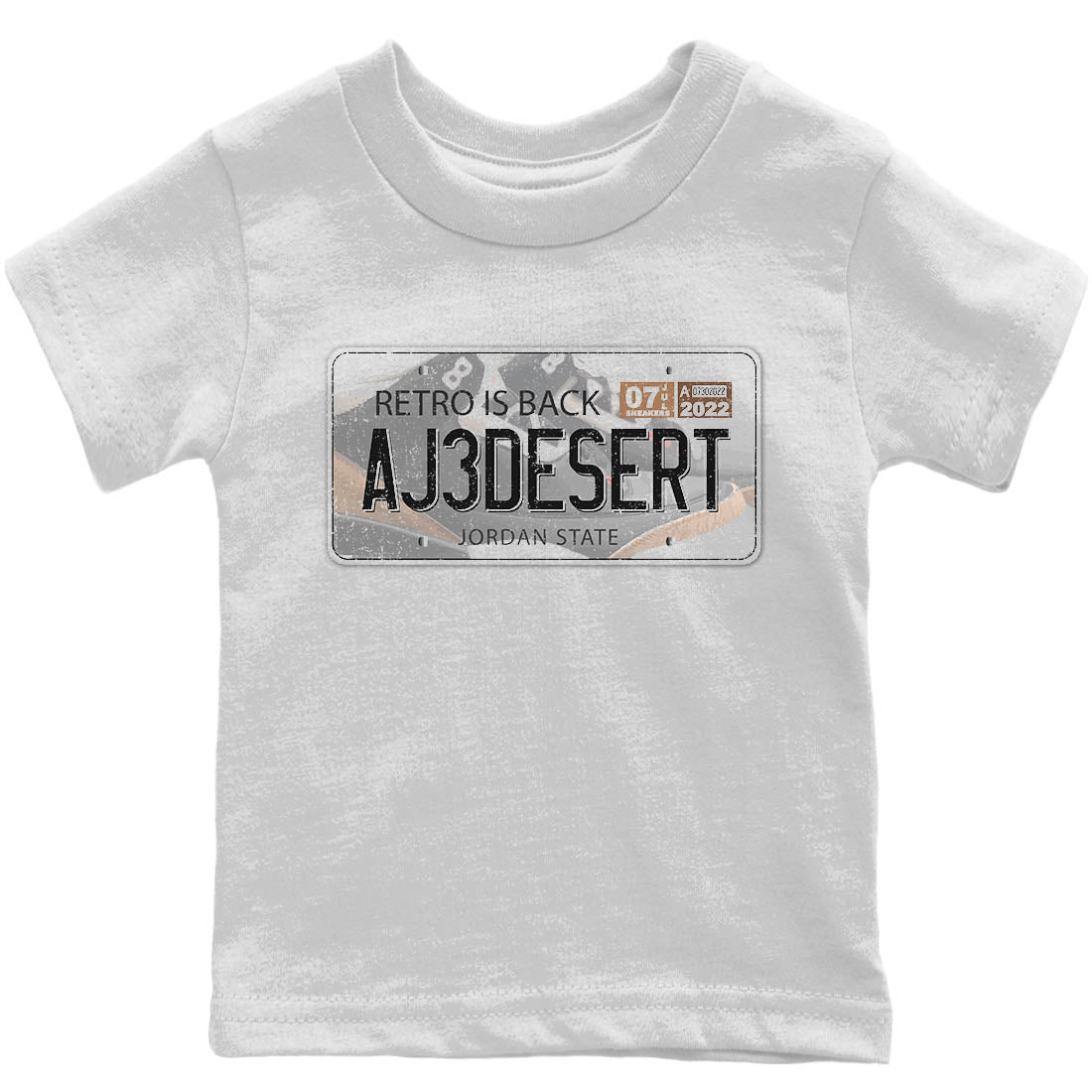 Jordan Plate Kids Tops - Air Jordan 3 Desert Elephant