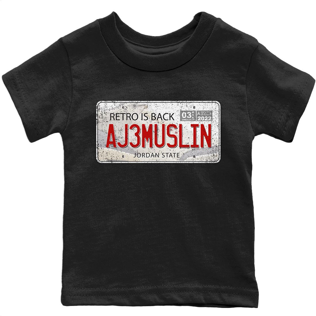 Jordan Plate Kids Tops - Air Jordan 3 Muslin