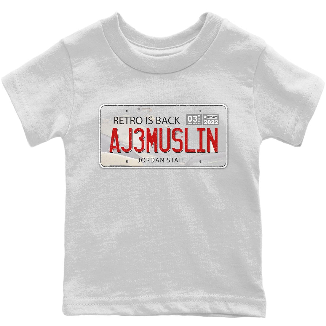 Jordan Plate Kids Tops - Air Jordan 3 Muslin