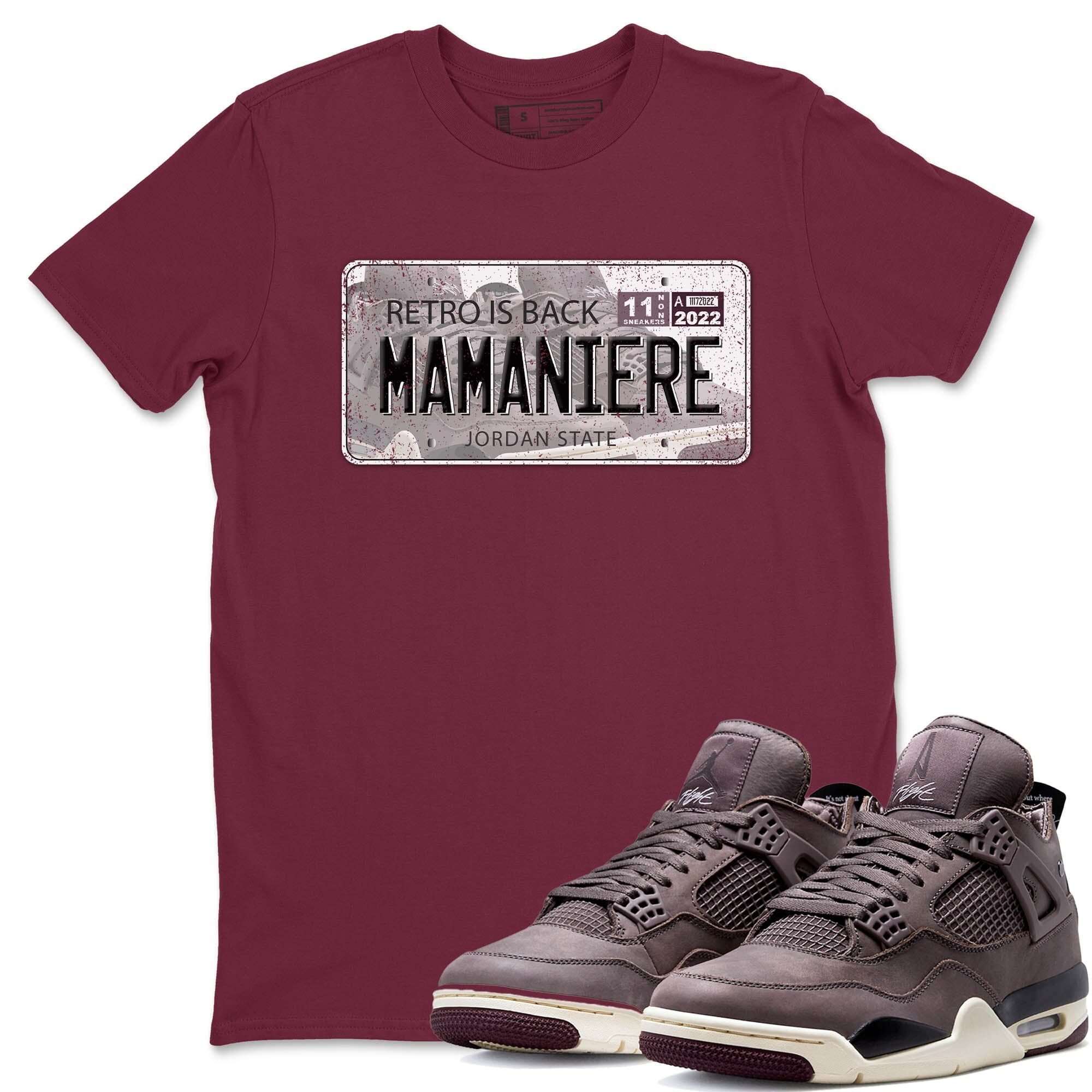 Jordan Plate Unisex Tops - Air Jordan 4 A Ma Maniere