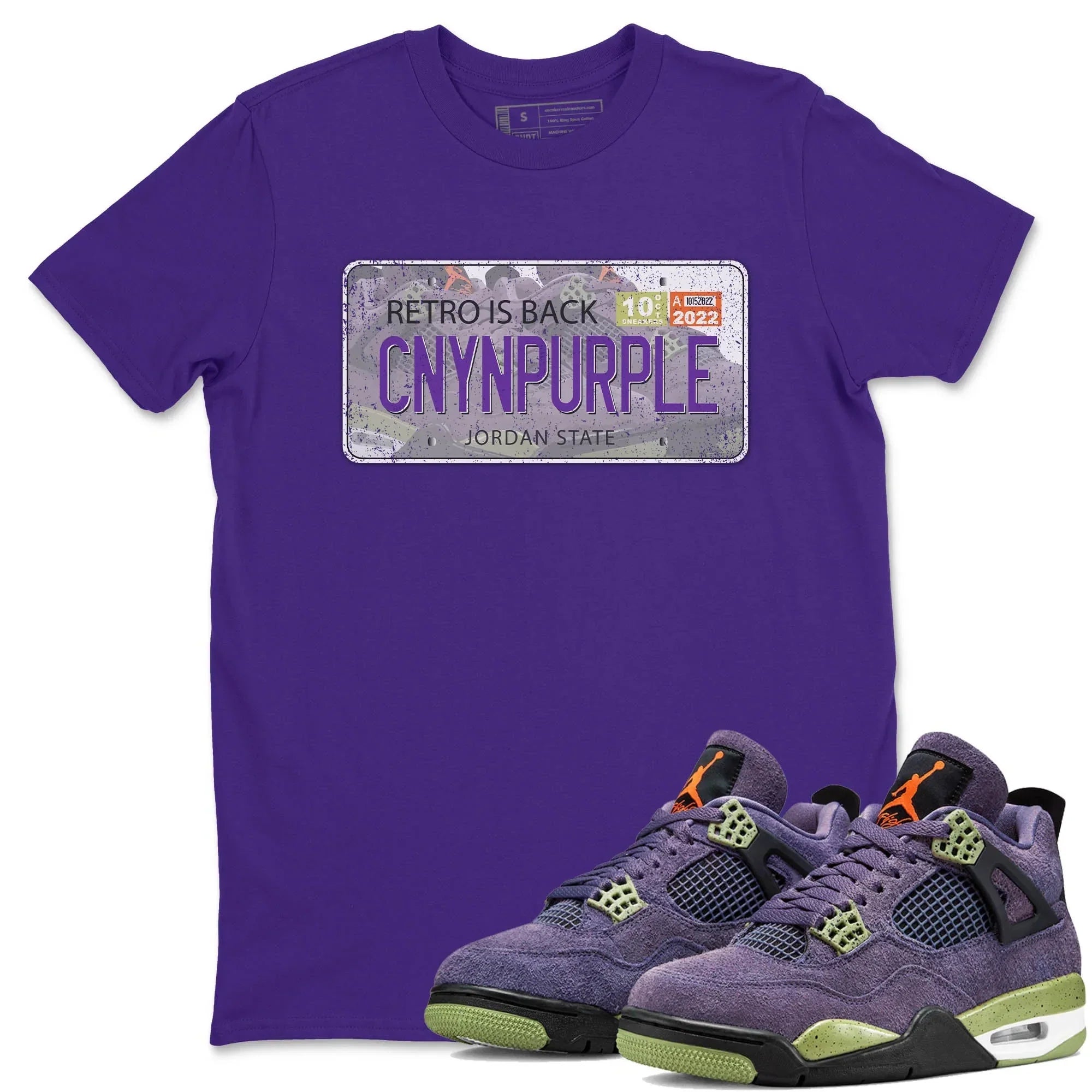 Jordan Plate Unisex Tops - Air Jordan 4 Canyon Purple