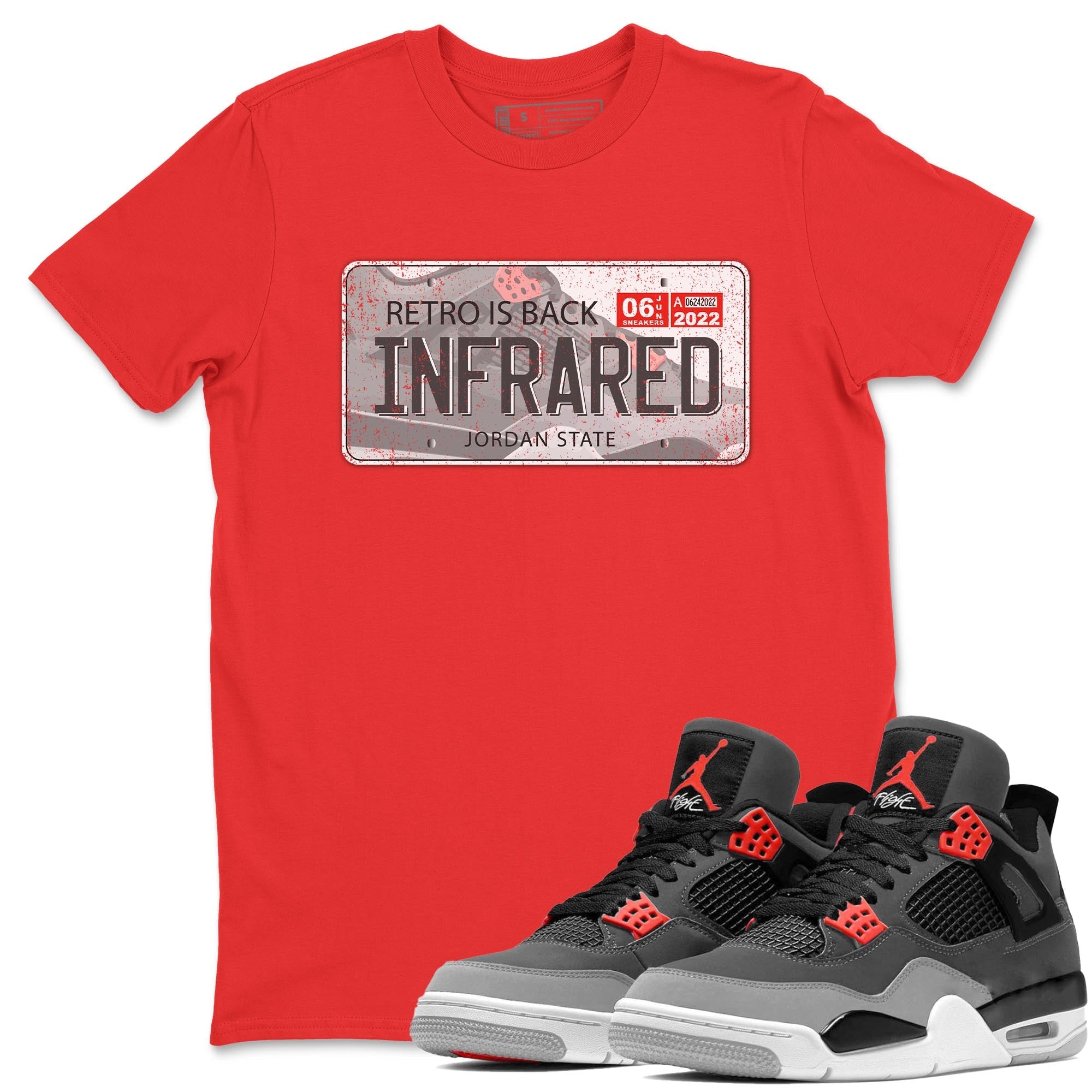 Jordan Plate Unisex Tops - Air Jordan 4 Infrared