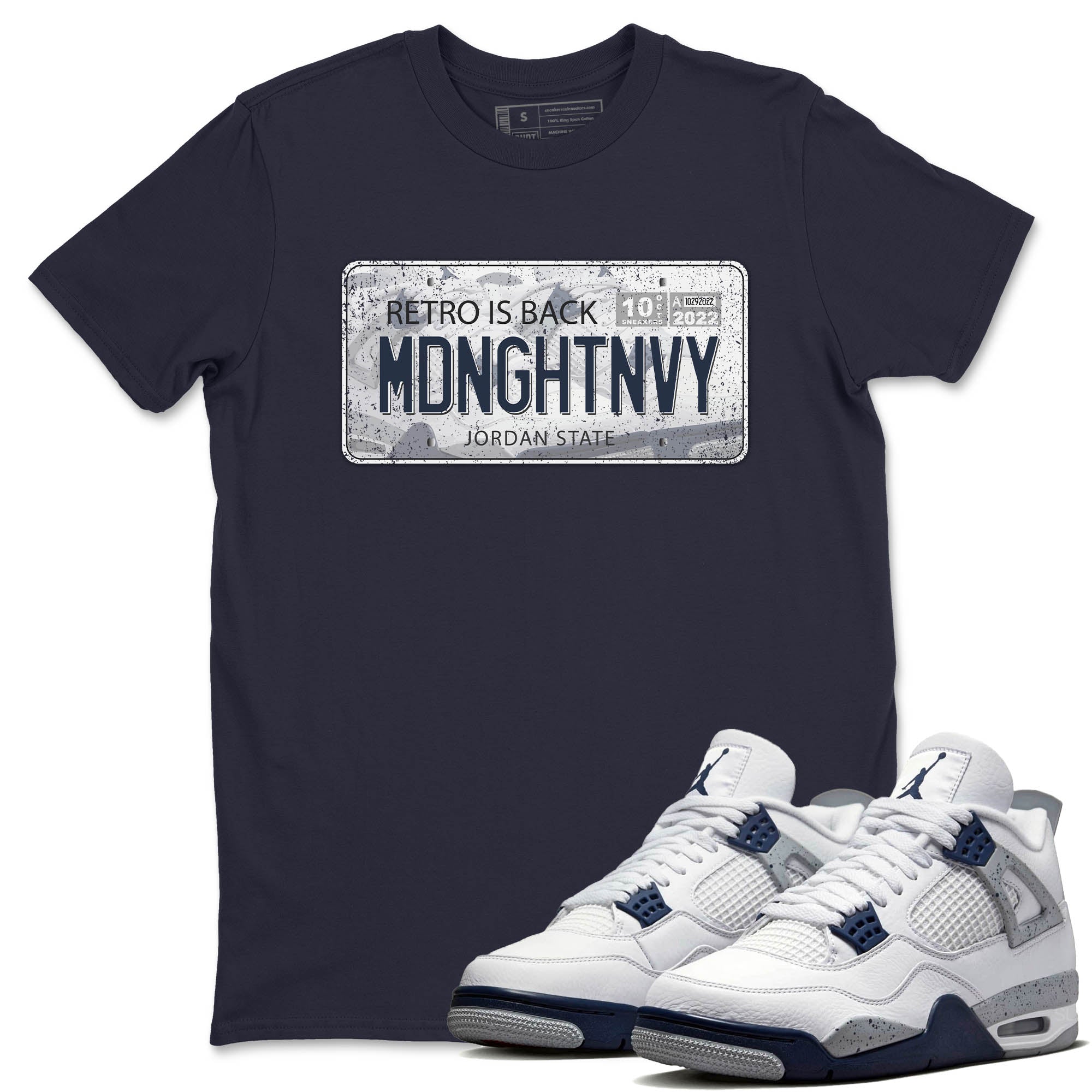 Jordan Plate Unisex Tops - Air Jordan 4 Midnight Navy