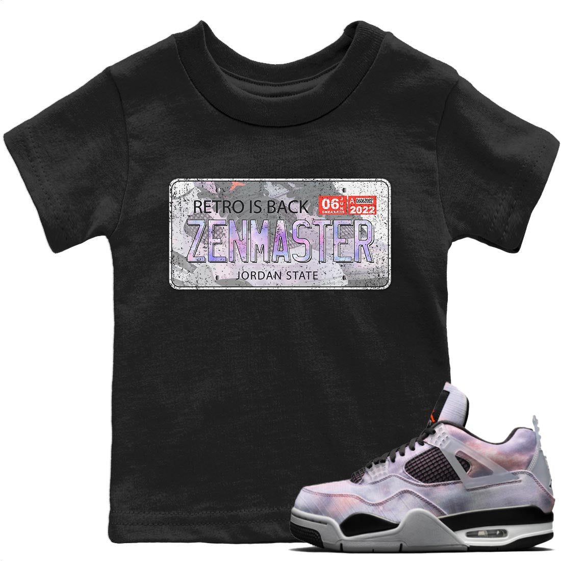 Jordan Plate Kids Tops - Air Jordan 4 Zen Master