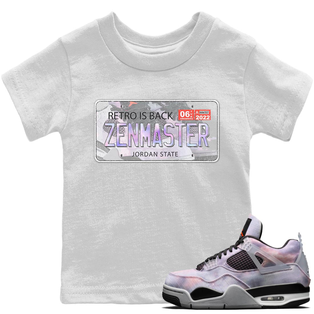 Jordan Plate Kids Tops - Air Jordan 4 Zen Master