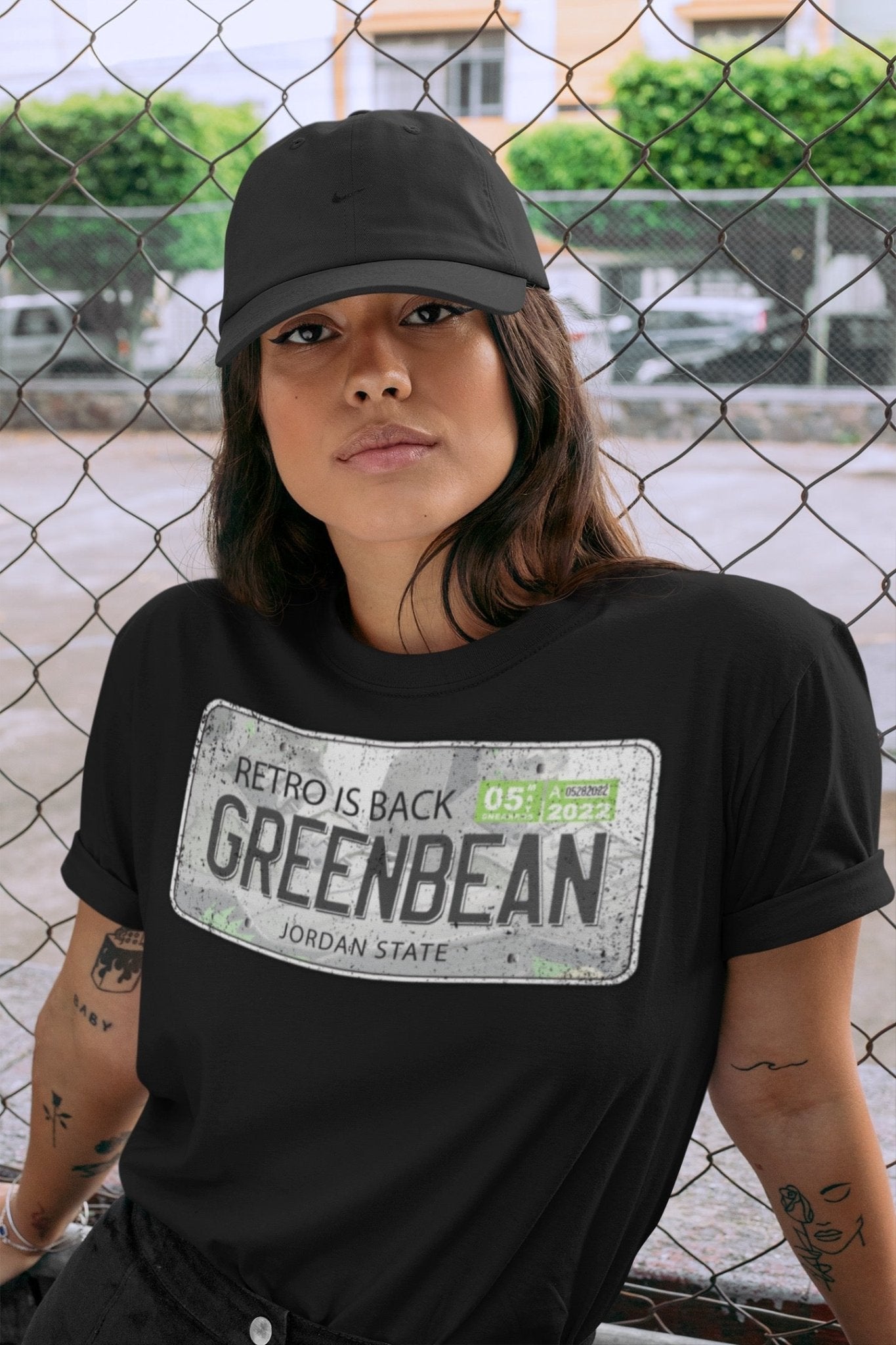 Jordan Plate Unisex Tops - Air Jordan 5 Green Bean