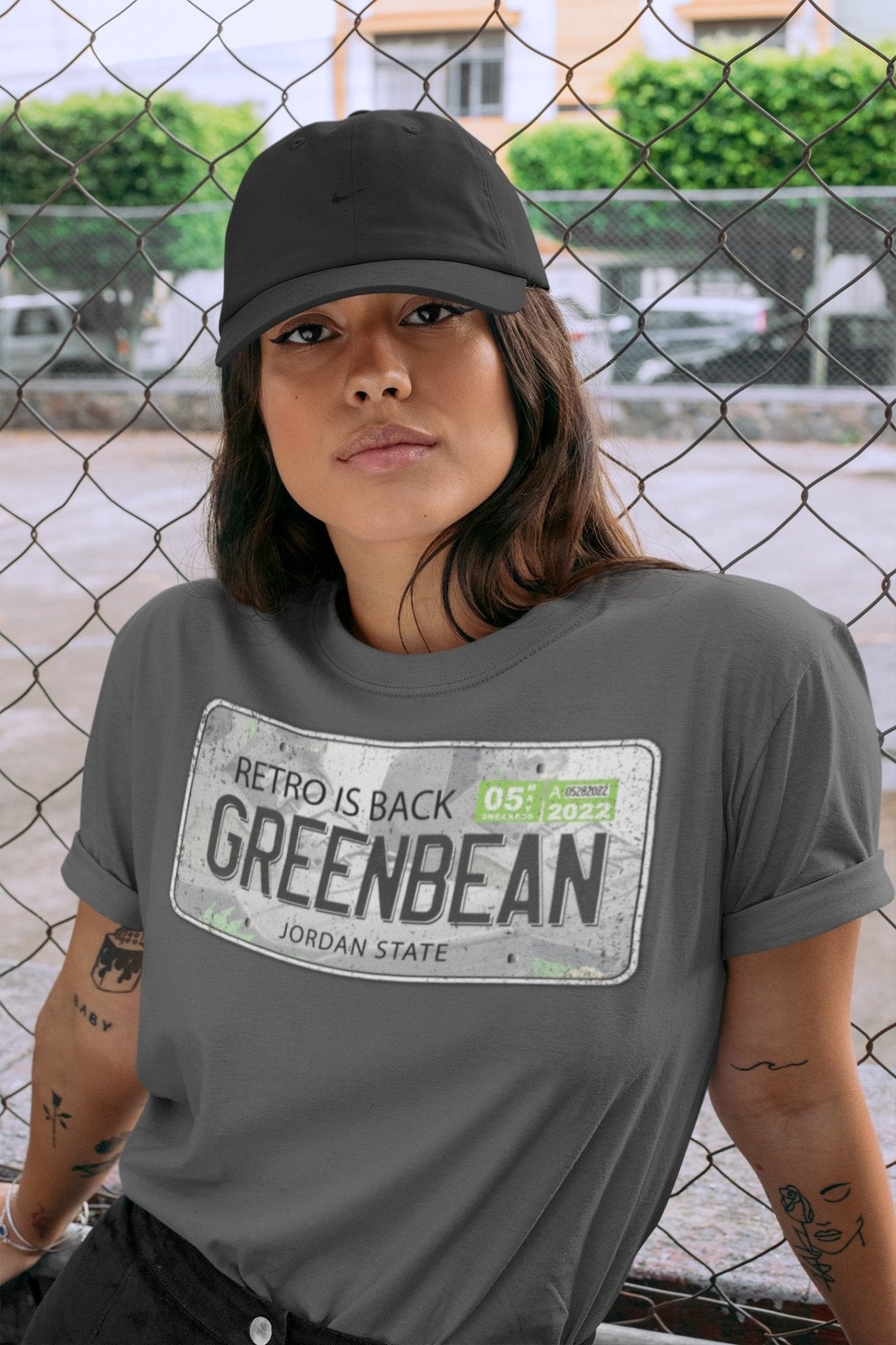 Jordan Plate Unisex Tops - Air Jordan 5 Green Bean