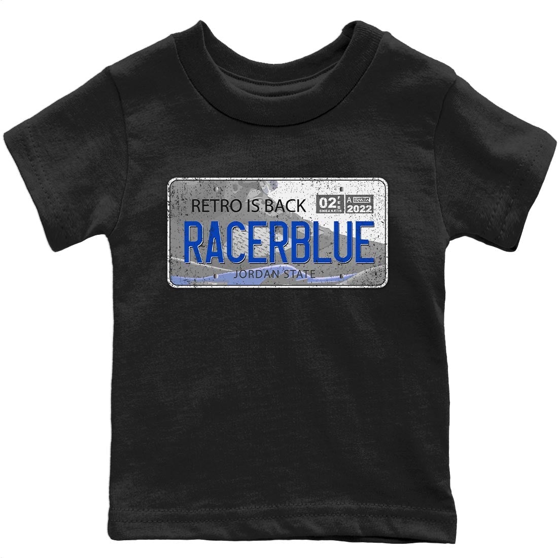 Jordan Plate Kids Tops - Air Jordan 5 Racer Blue