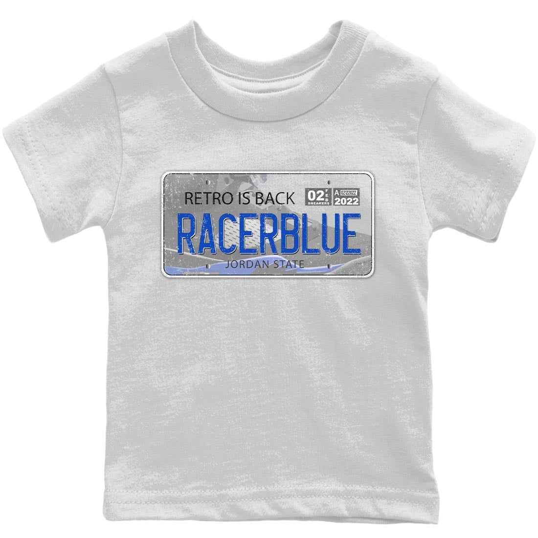 Jordan Plate Kids Tops - Air Jordan 5 Racer Blue