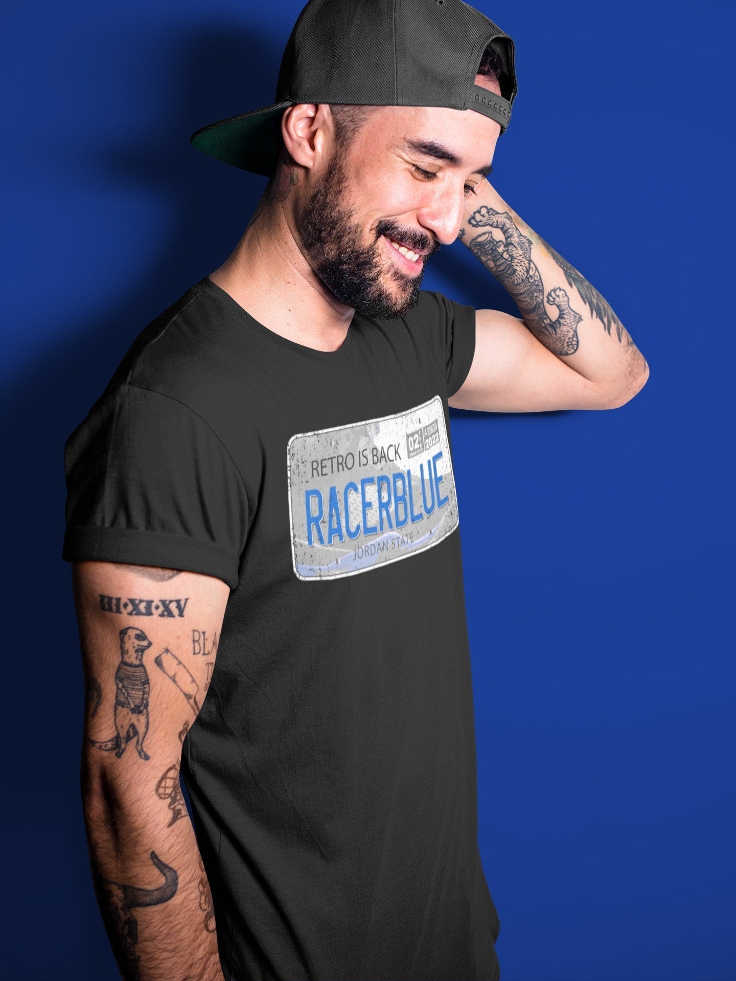 Jordan Plate Unisex Tops - Air Jordan 5 Racer Blue