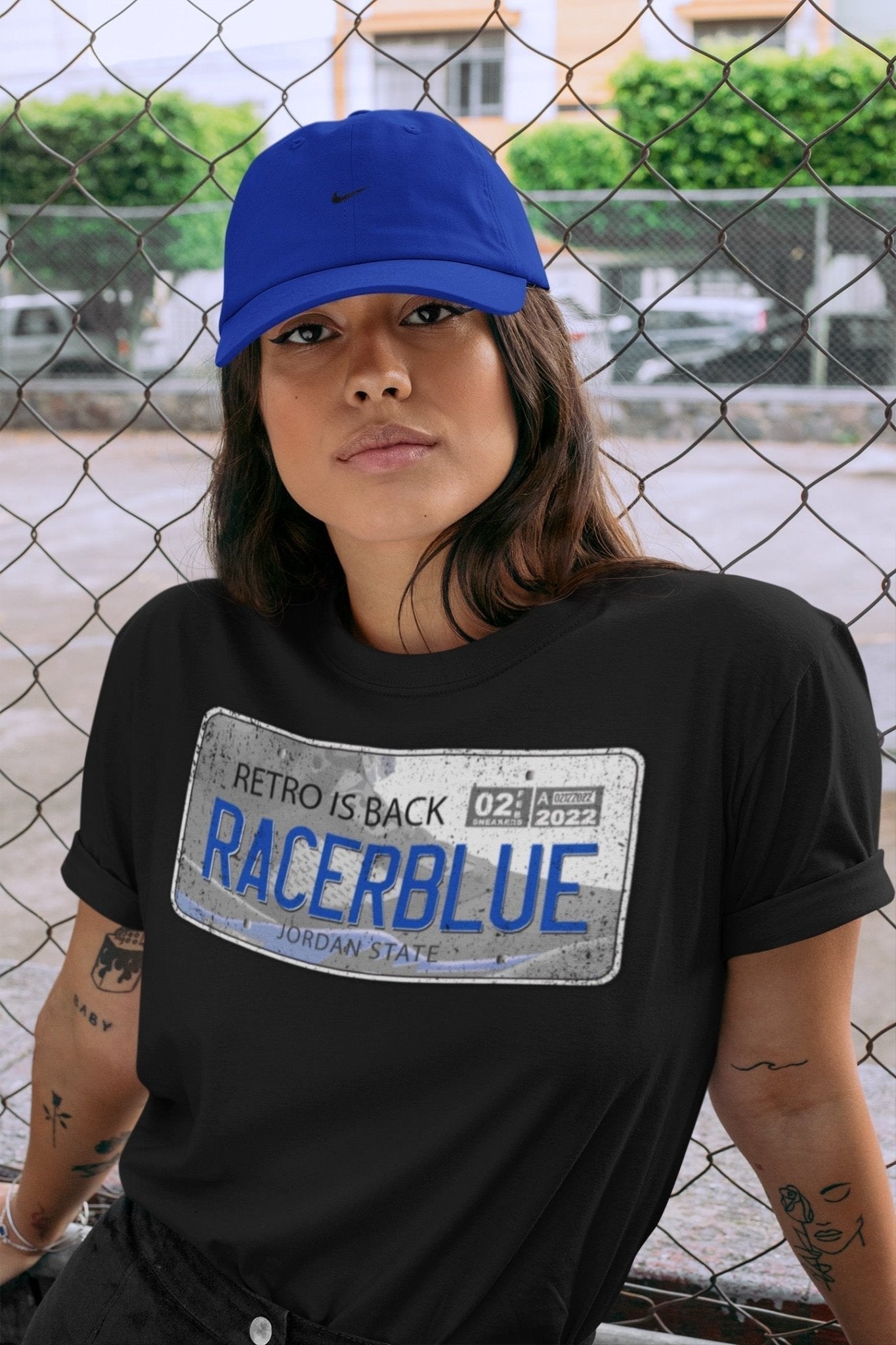 Jordan Plate Unisex Tops - Air Jordan 5 Racer Blue