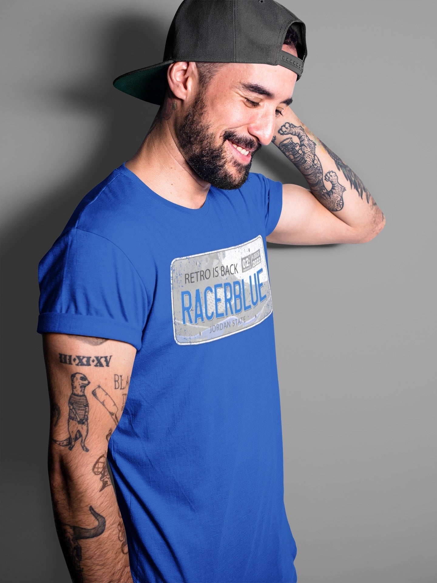 Jordan Plate Unisex Tops - Air Jordan 5 Racer Blue