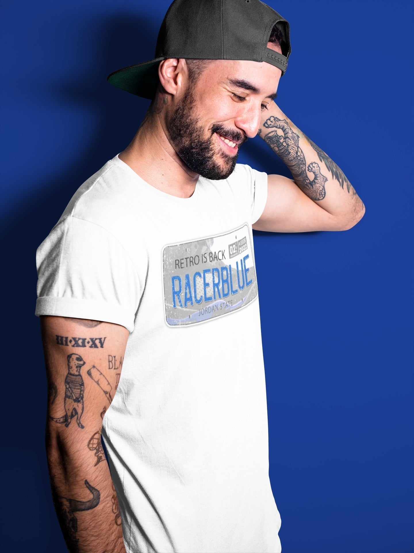 Jordan Plate Unisex Tops - Air Jordan 5 Racer Blue